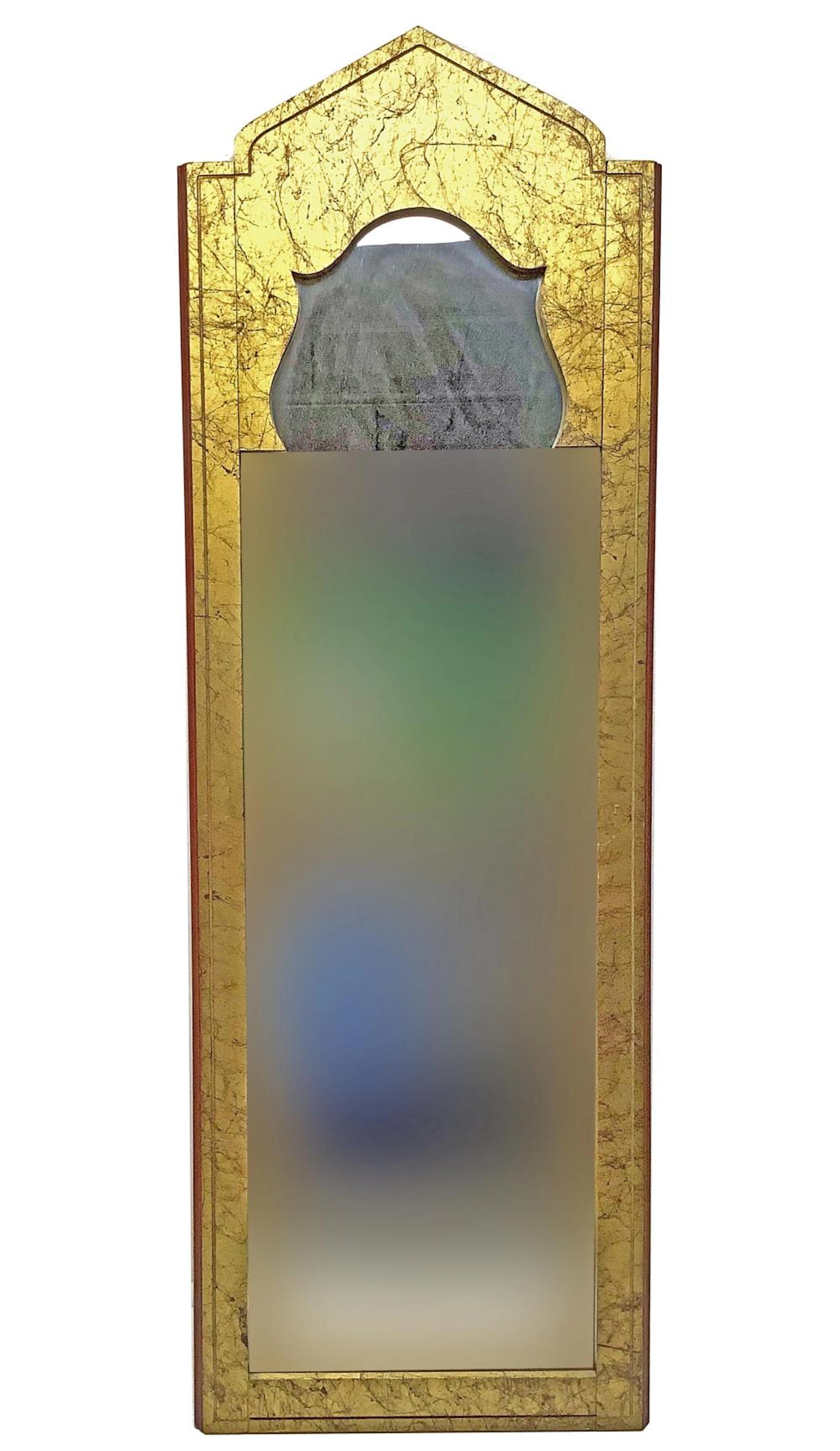 Vintage Moroccan Influenced Gilt Wood Wall Mirror