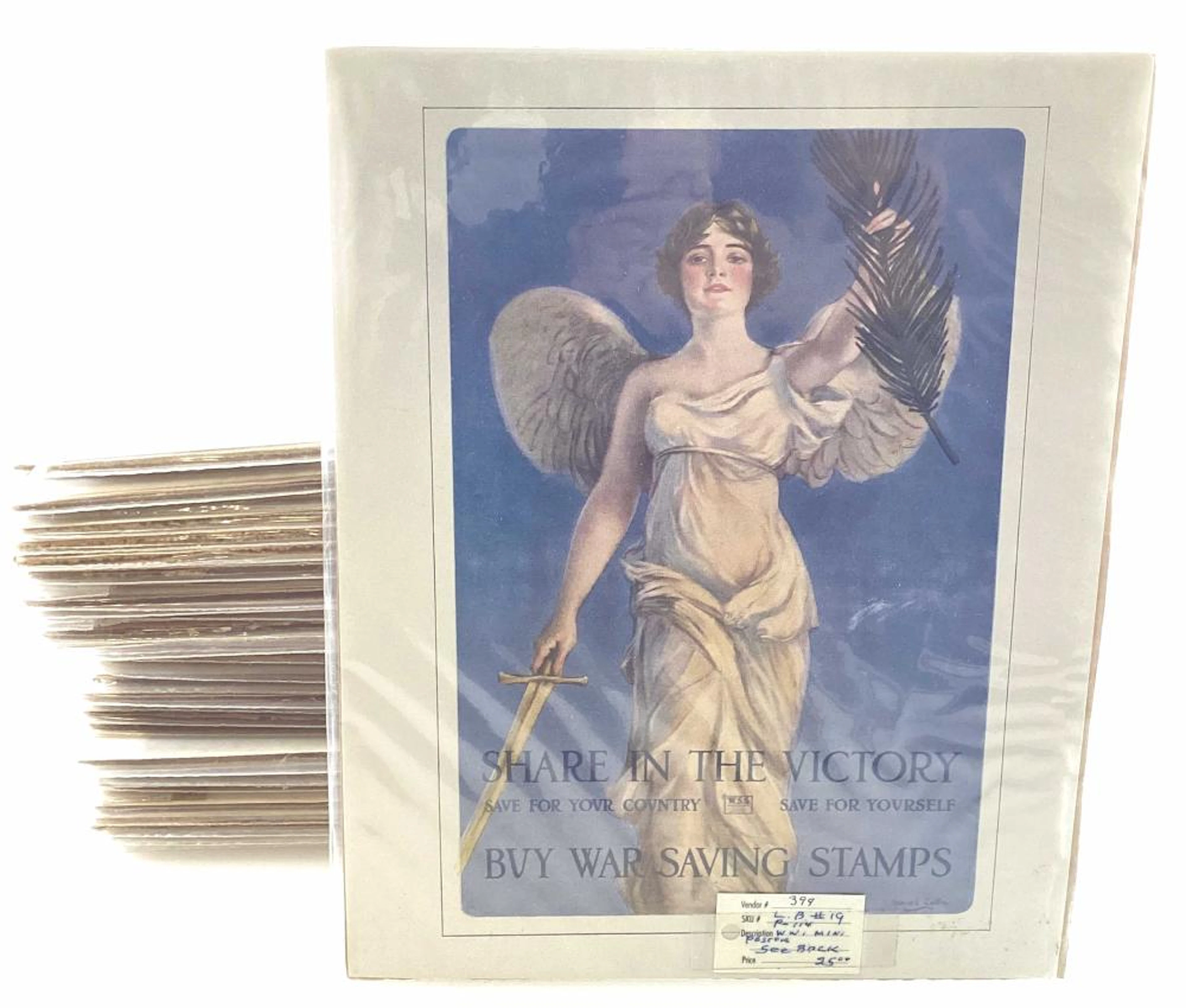 (35+) Assorted WWI Miniature Advertising Posters