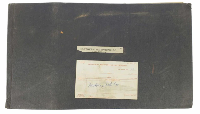 Antique Northern Telephone Co. Stock Cert Book
