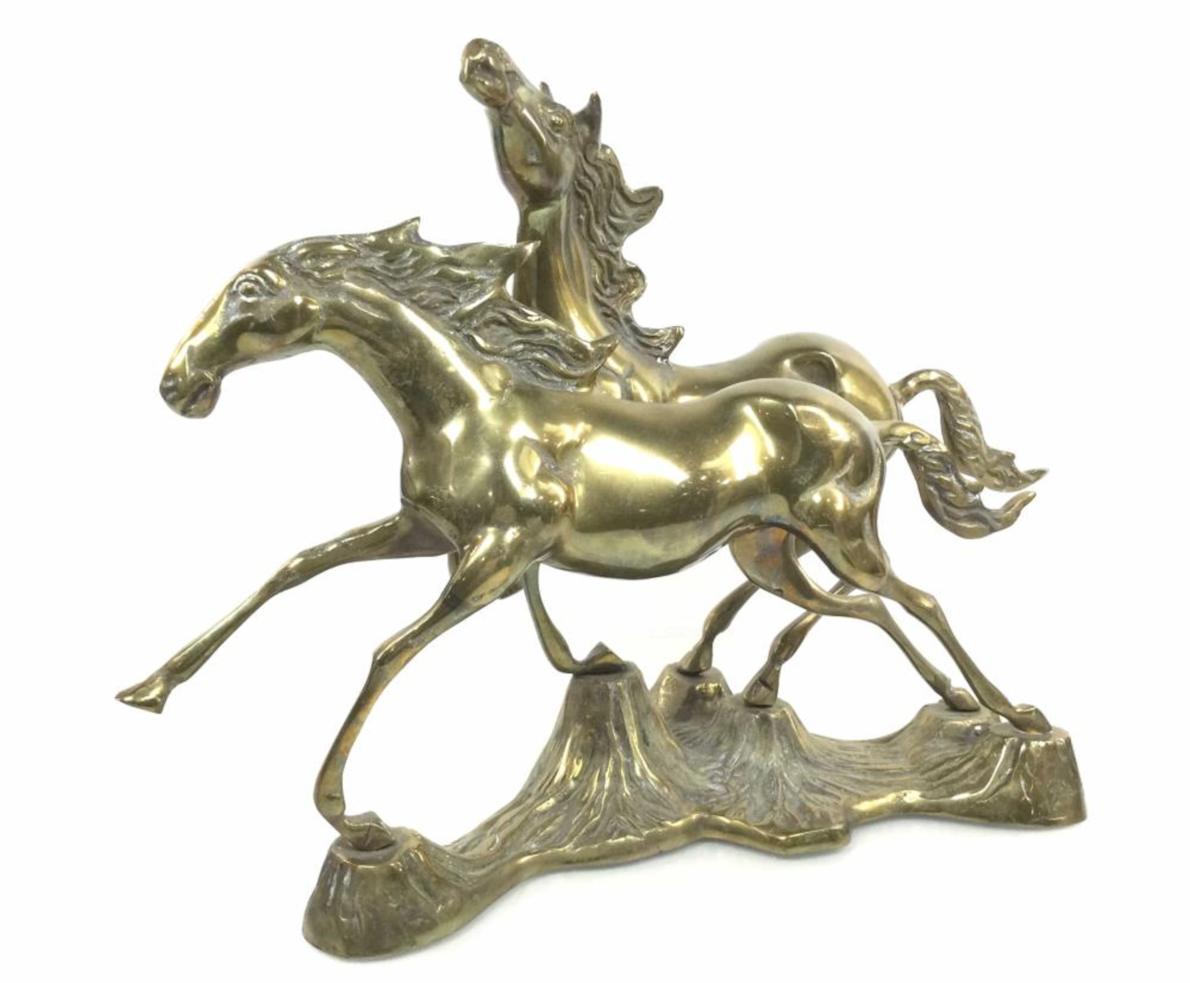 Mid Century Modern Brass Horse Sculpture