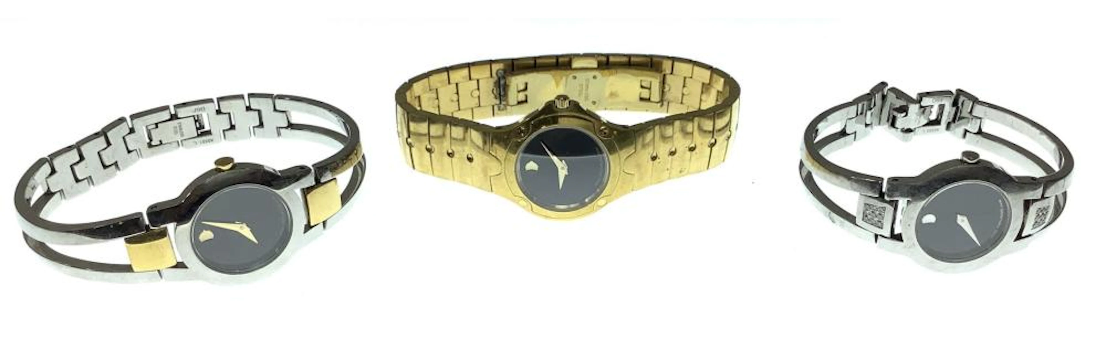 (3) Movado Watches, Diamonds