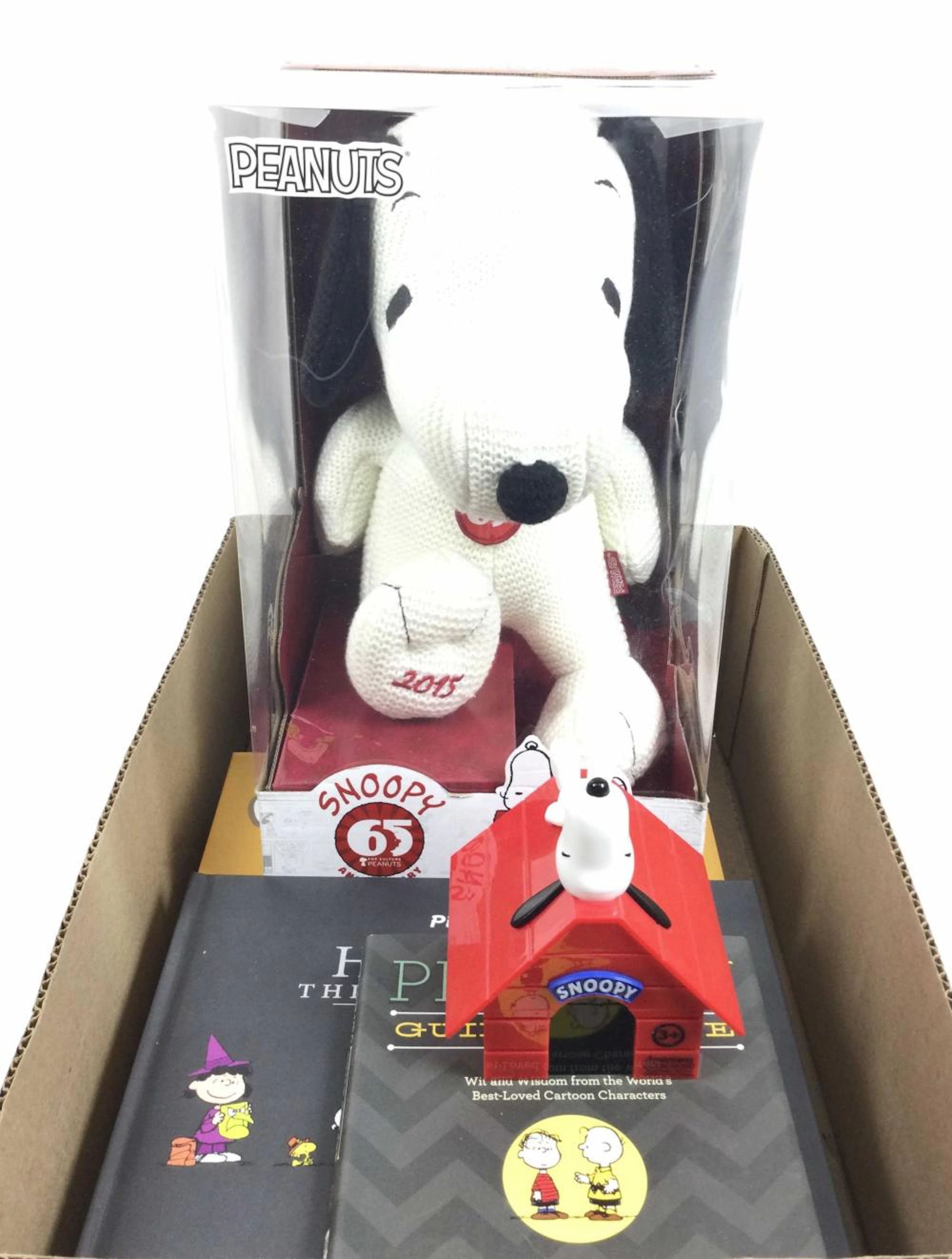 (6pc) Peanuts Books, Snoopy Plush & Watch