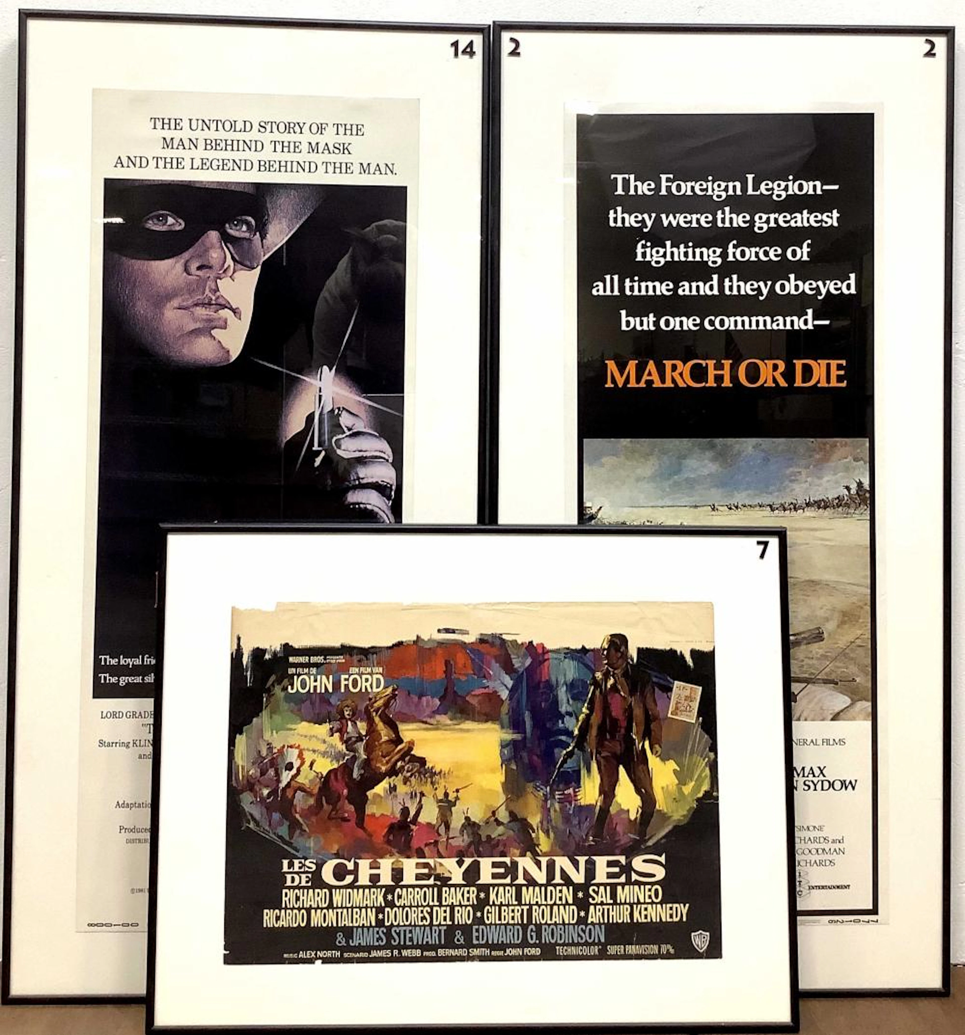 (3) Vintage Classic Western Movie Posters