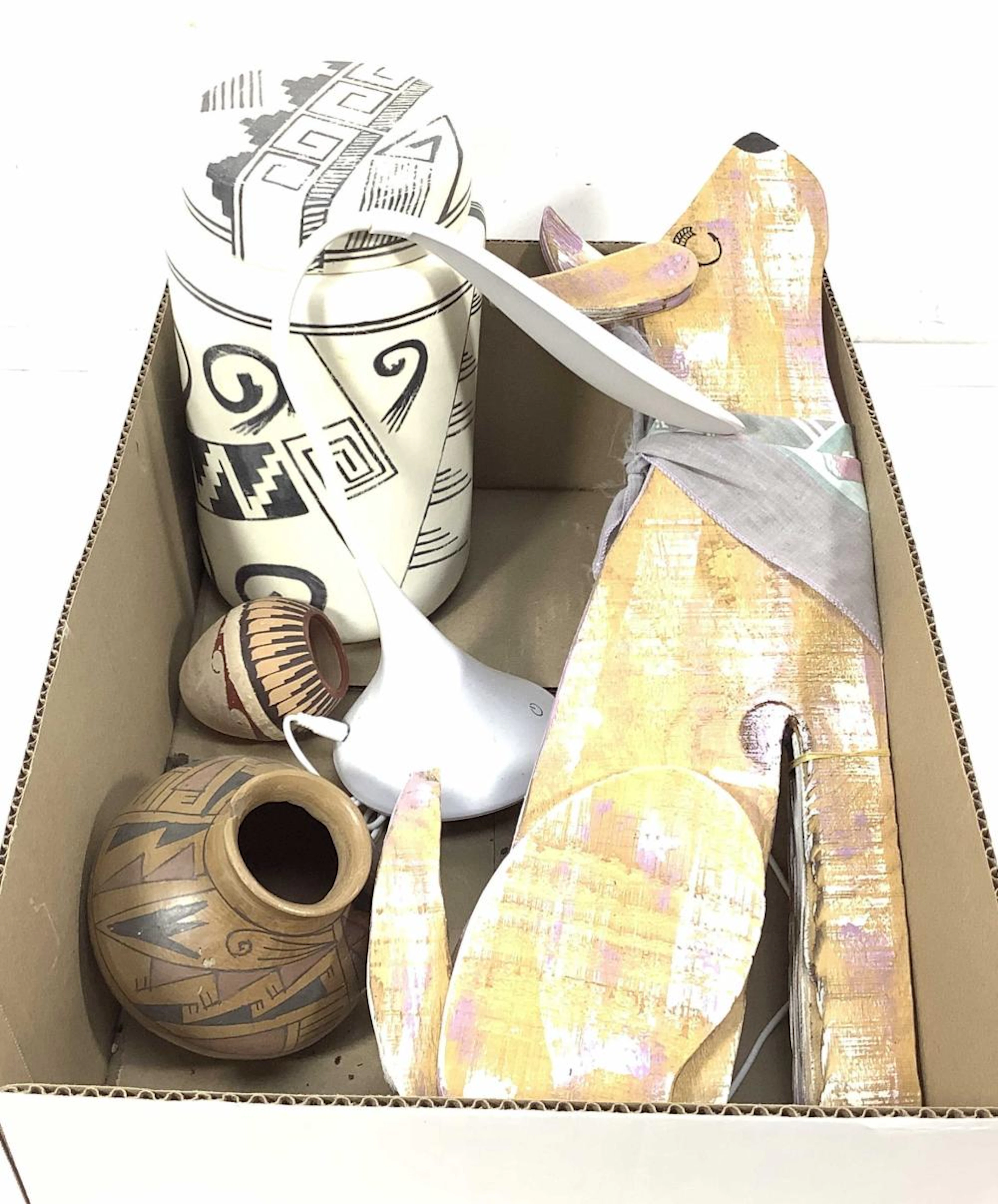 Southwestern Decor, Lamp, Pot