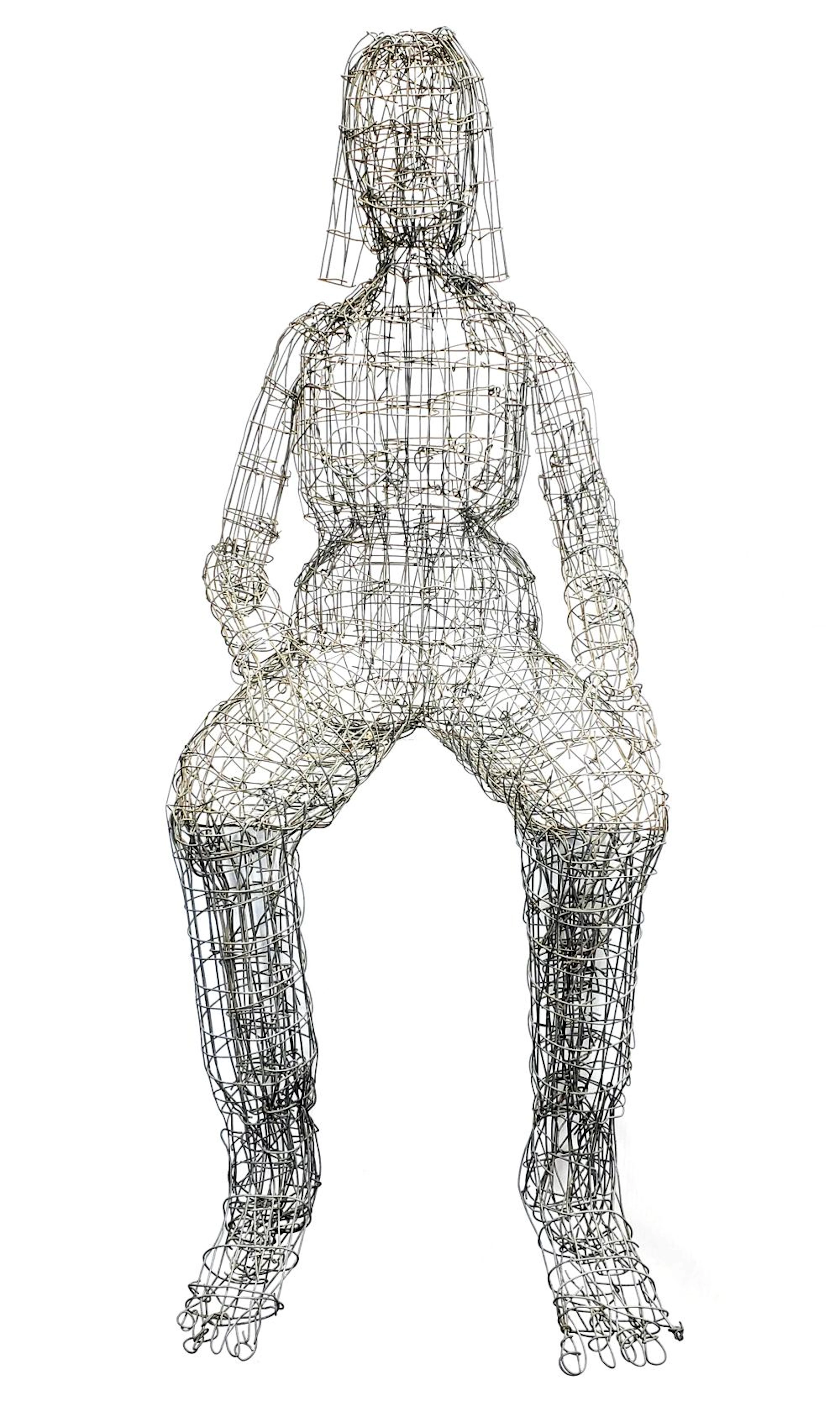 48in Nude Human Female Figure Wire Sculpture