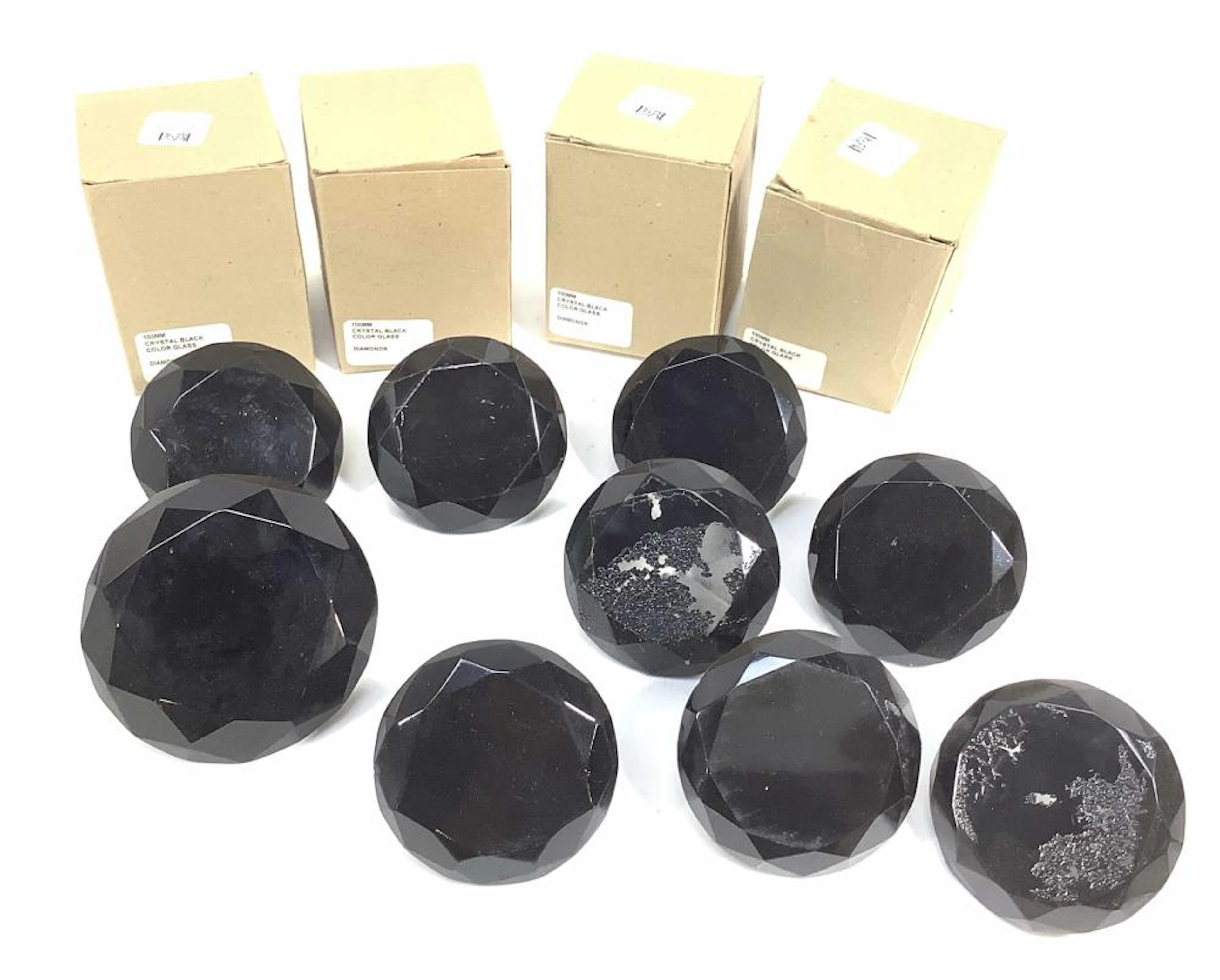 3in & 4in 80mm & 102mm Black Diamond Crystal Glass