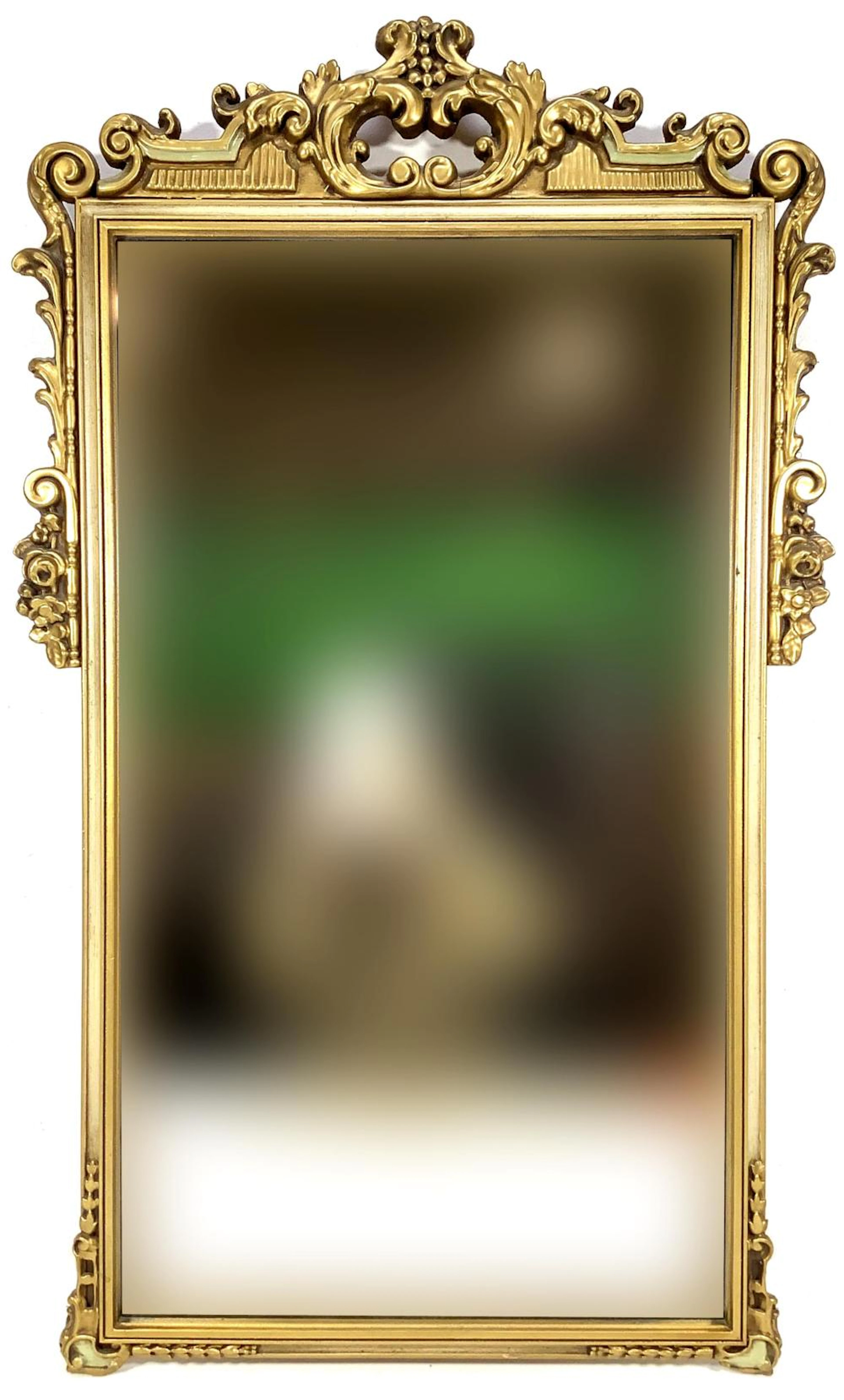 French Baroque Influenced Acrylic Wall Mirror