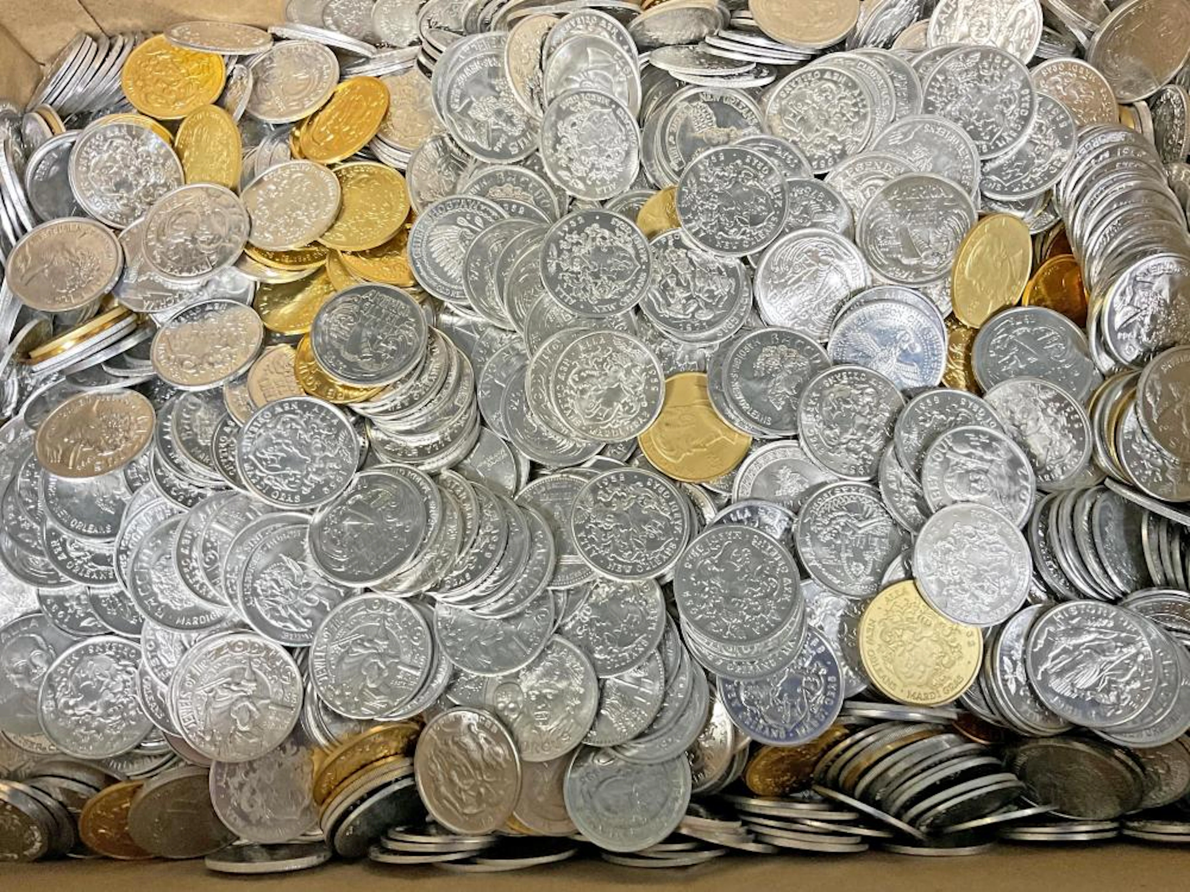Assorted Aluminum Mardis Gras Doubloons Coins