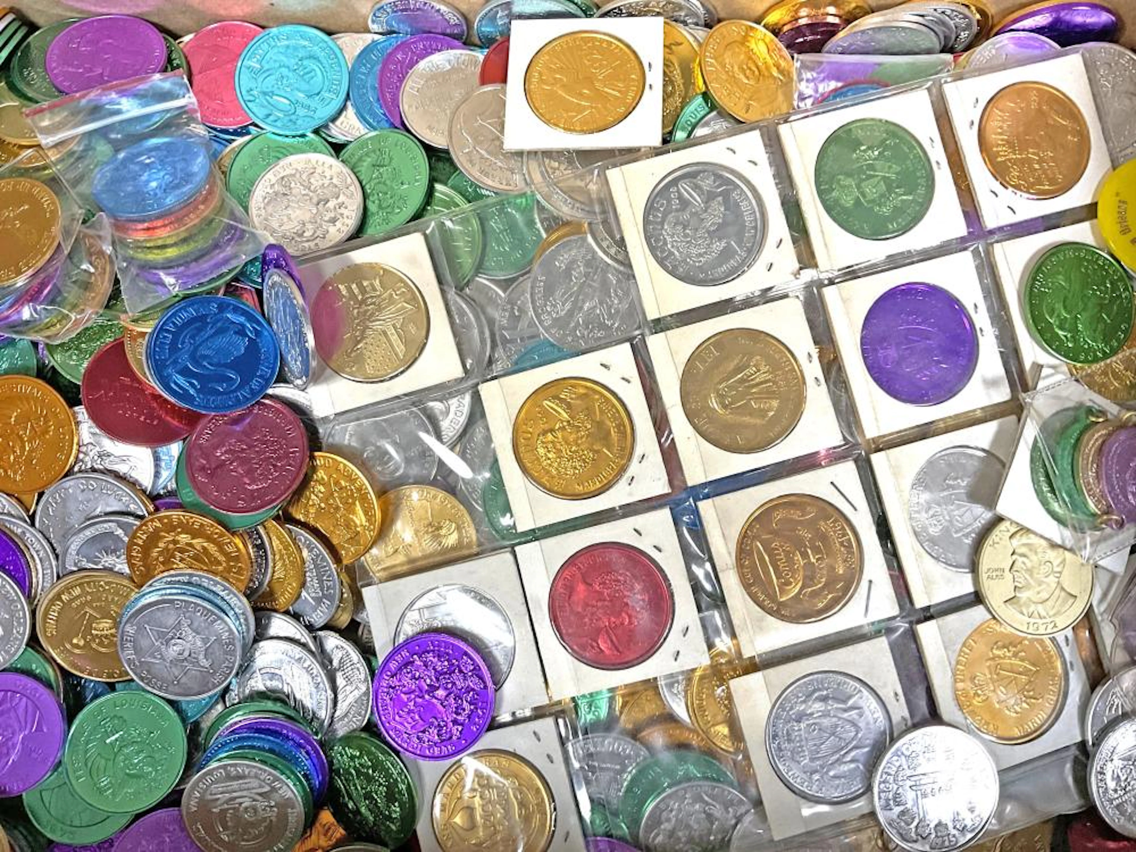 Assorted Aluminum Mardis Gras Doubloons Coins