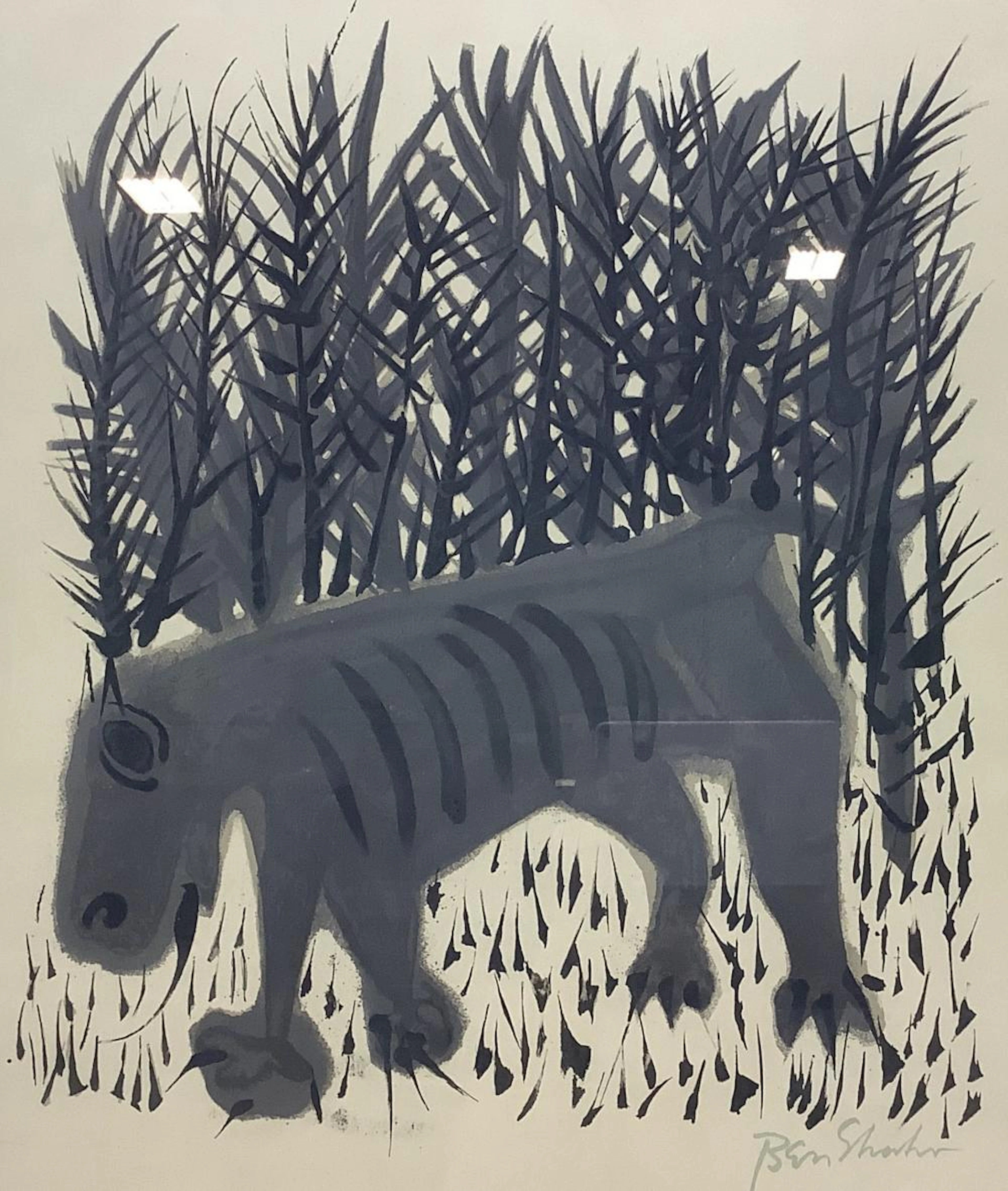 Ben Shahn (1898-1969) Framed Lion Lithograph
