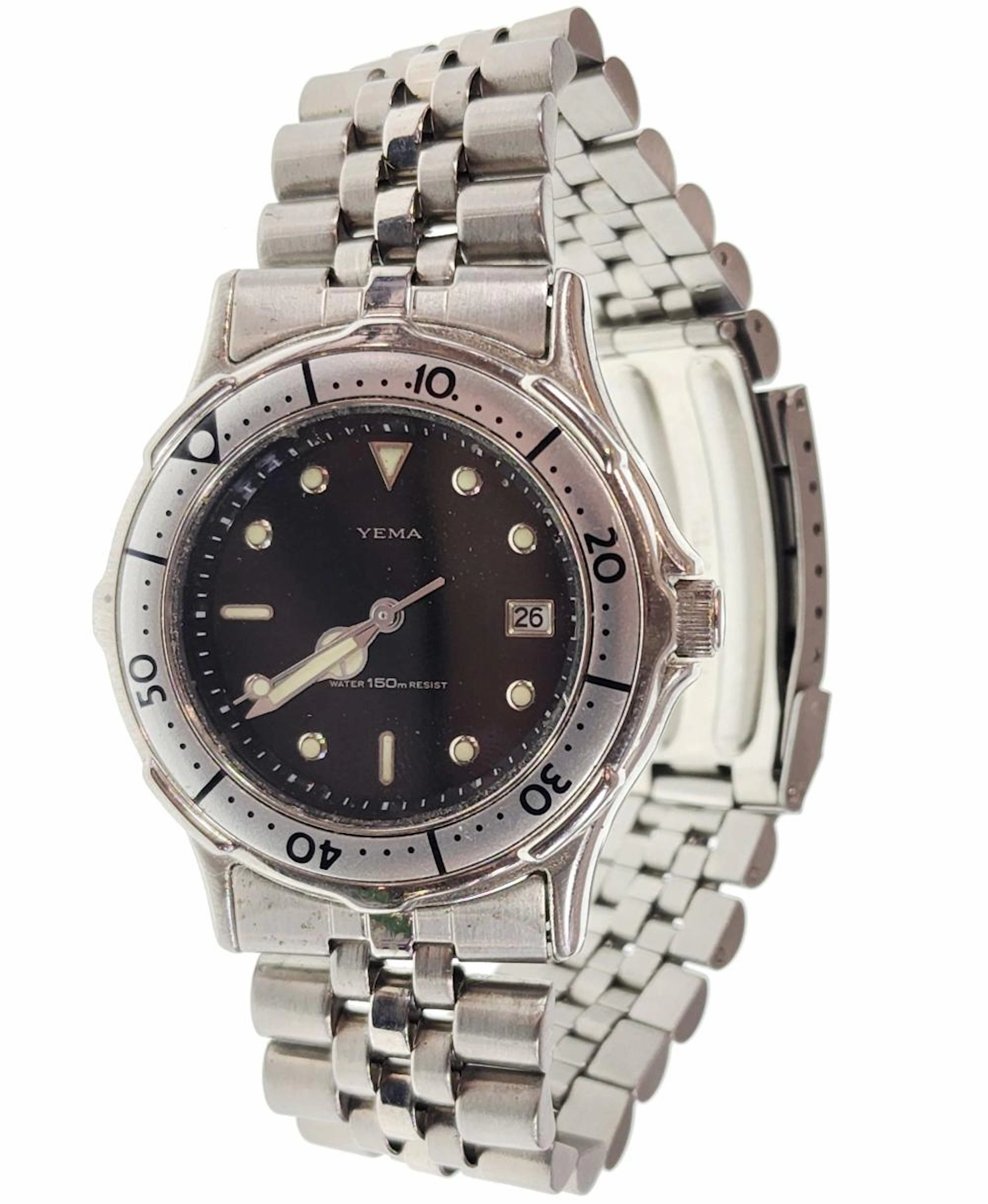 Men's Yema Designer 150m Quartz YE640 V722 Watch