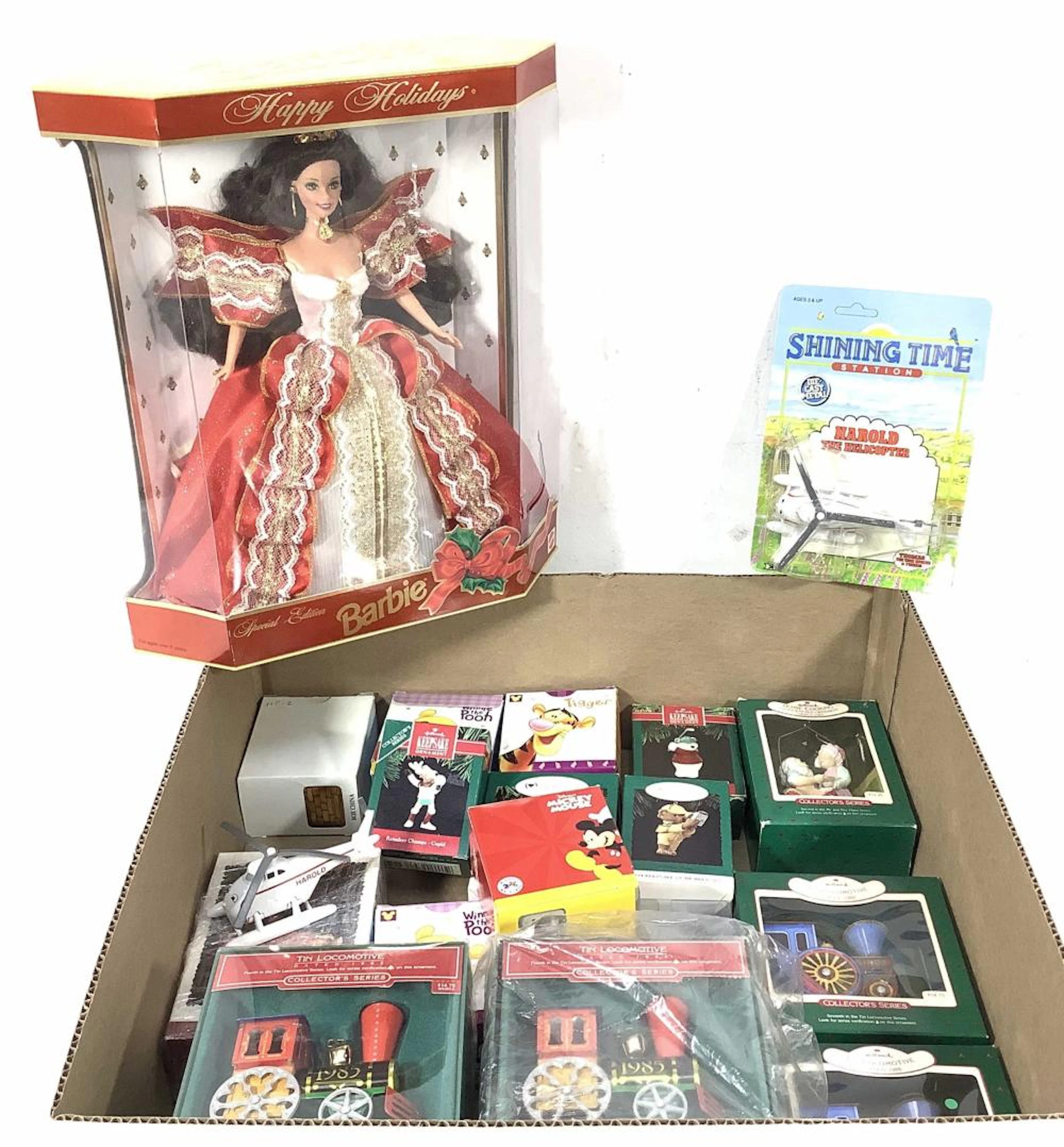 Hallmark Ornaments, Barbie Doll, Mickey Watch