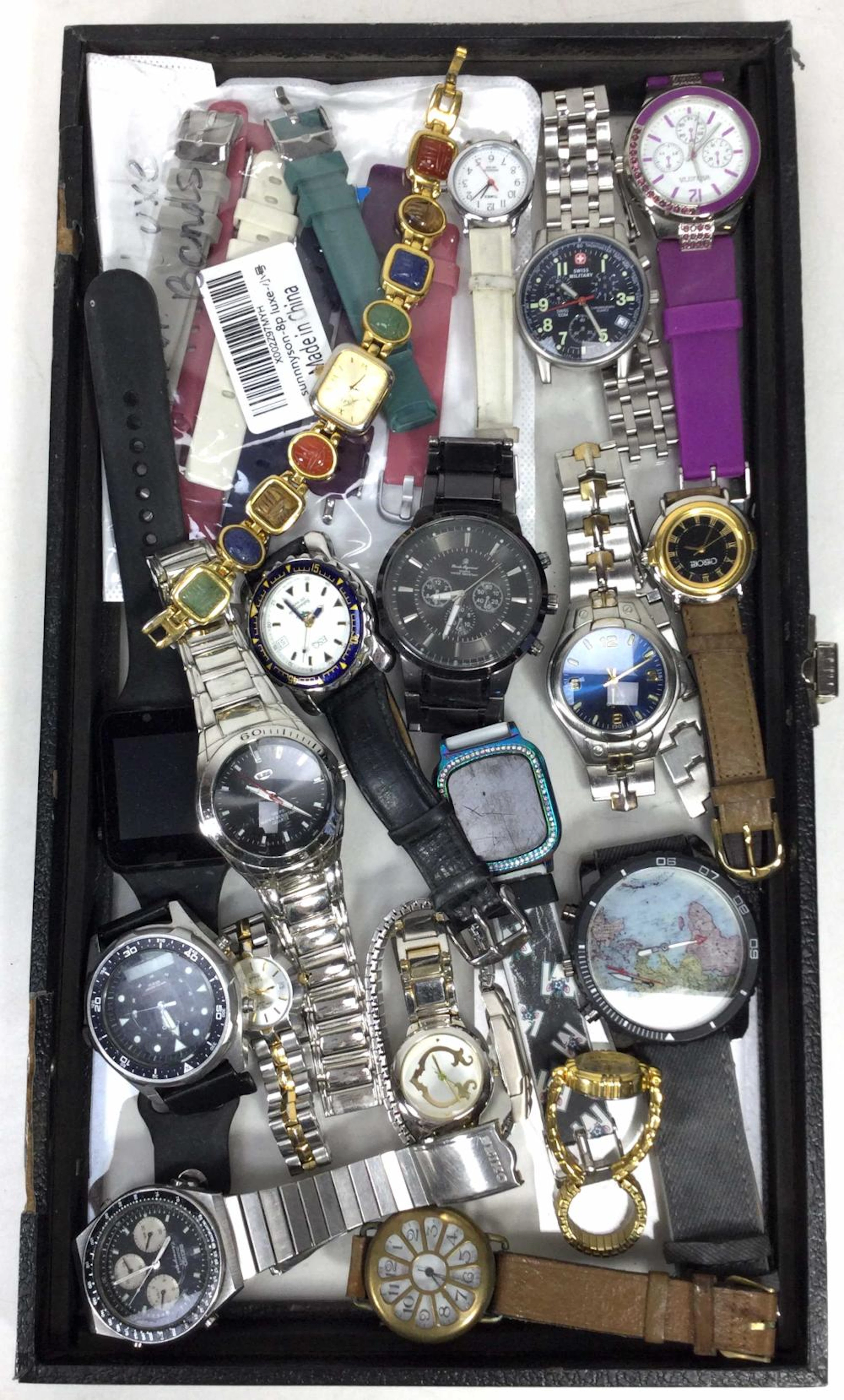 Assorted Wrist Watches, Fitbit Bands, Scarab Watch