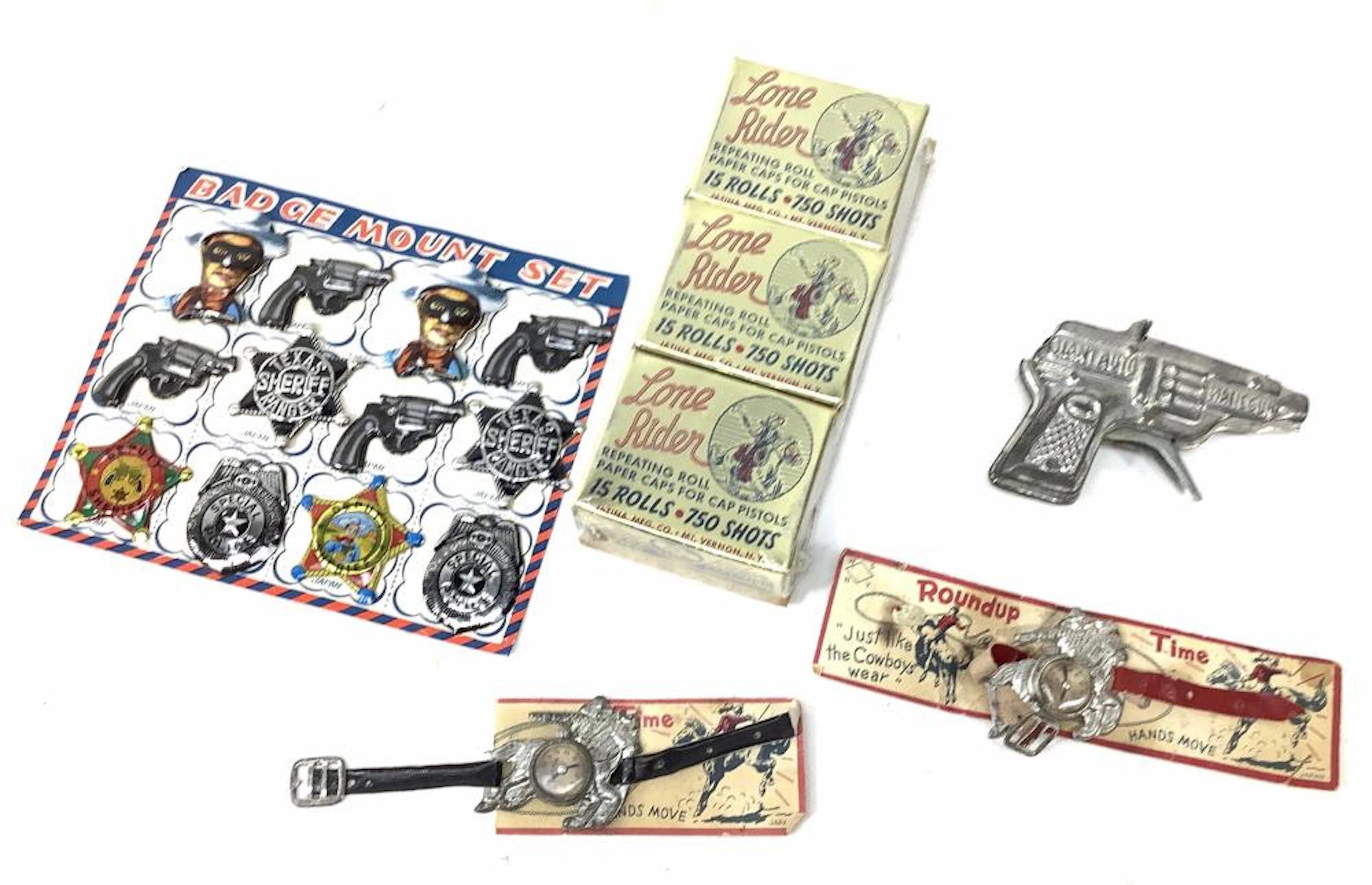 Vintage Loan Rider Paper Caps, Cap Gun, Roundup