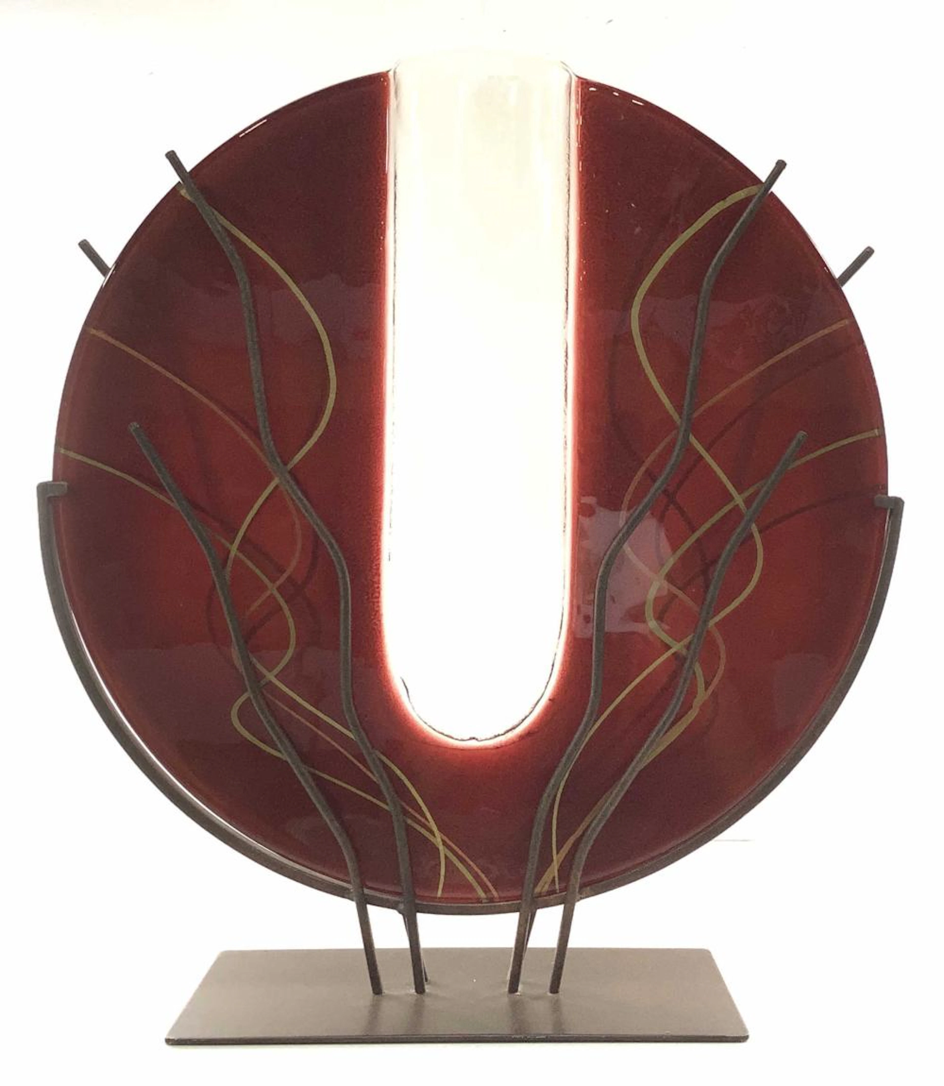 Mark Hines Designs Art Glass Vase With Stand