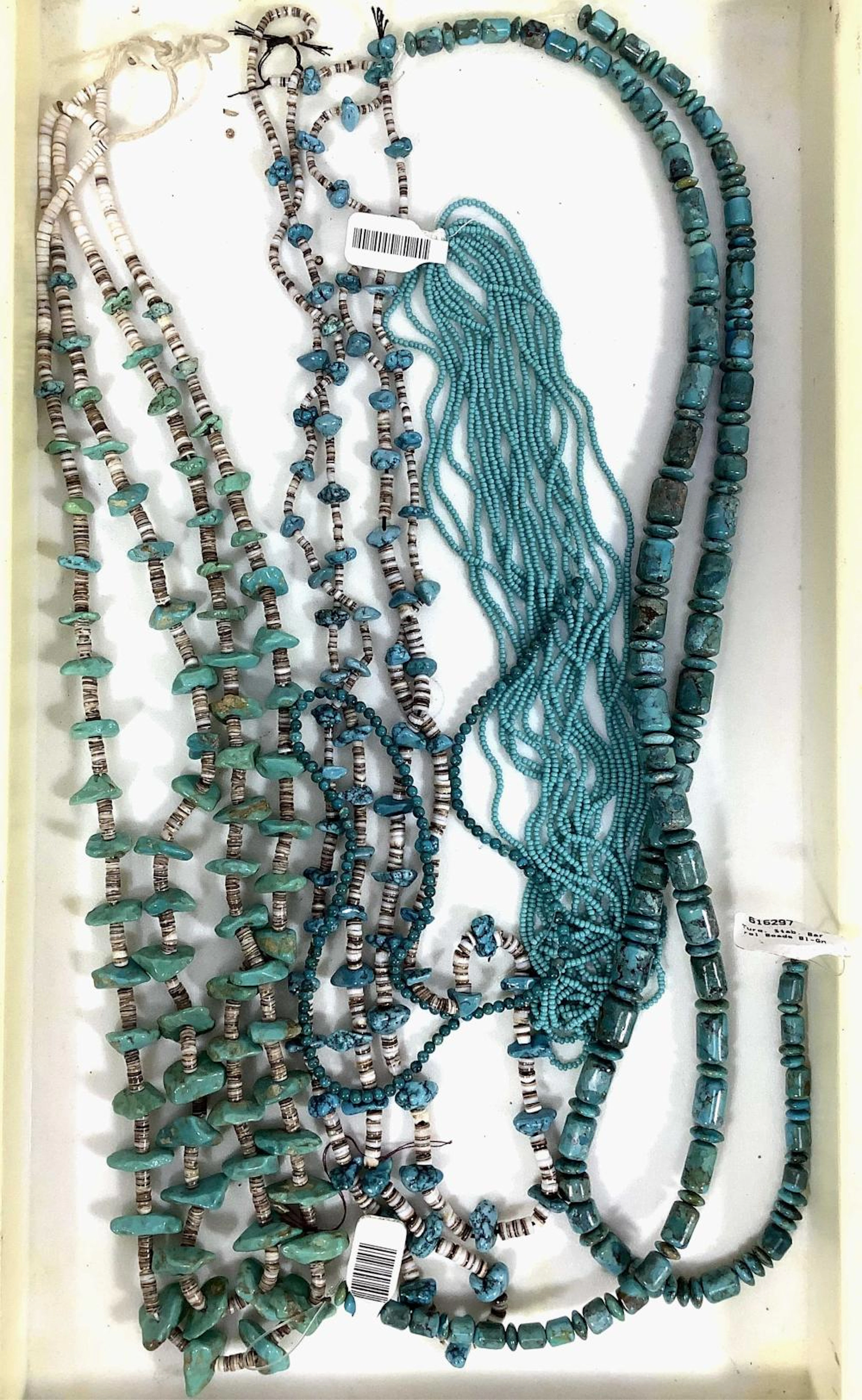 Zuni Turquoise Heishi Beads, Necklaces
