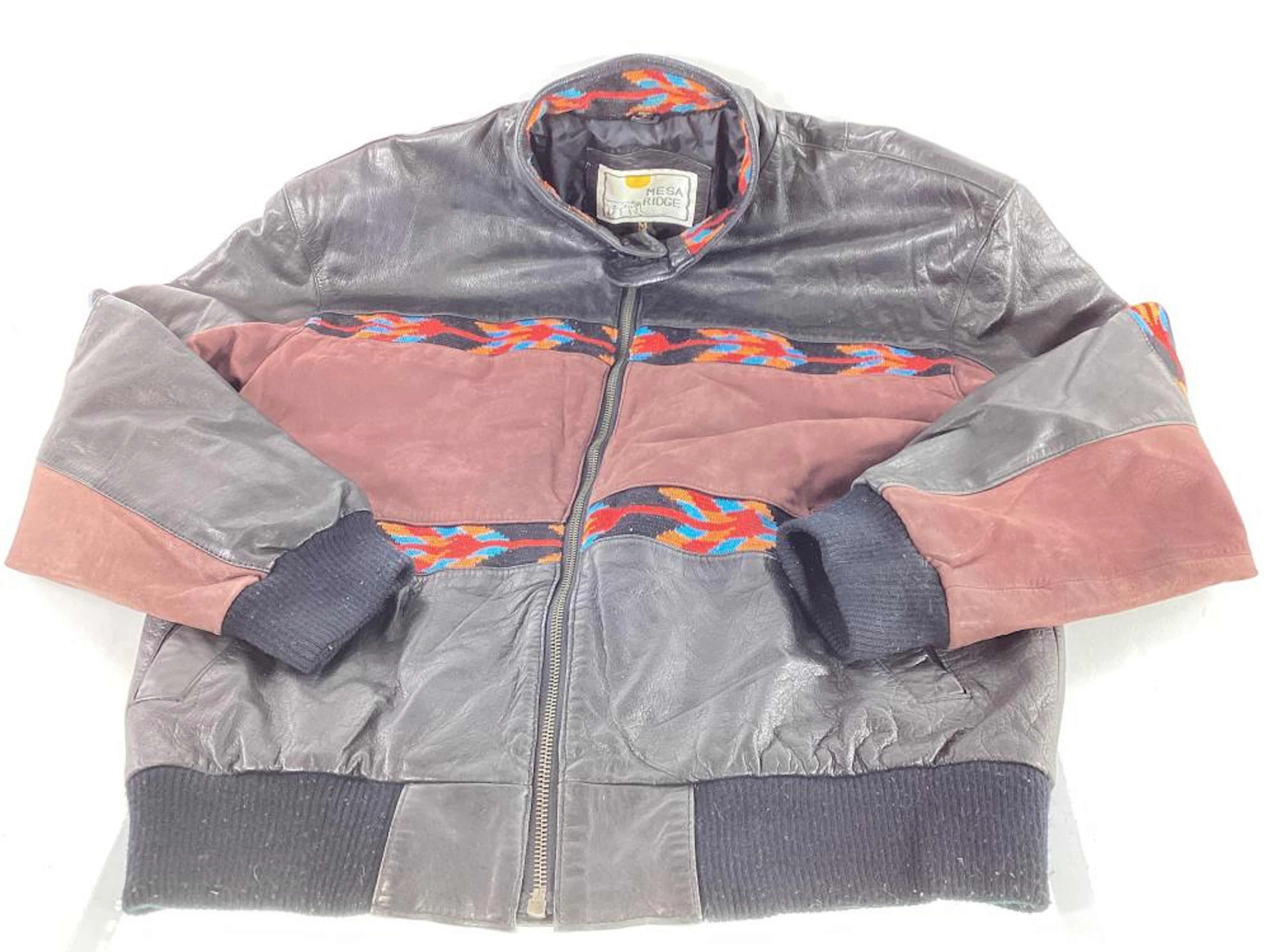 Mesa Ridge Leather Southwest Style Men?s Jacket