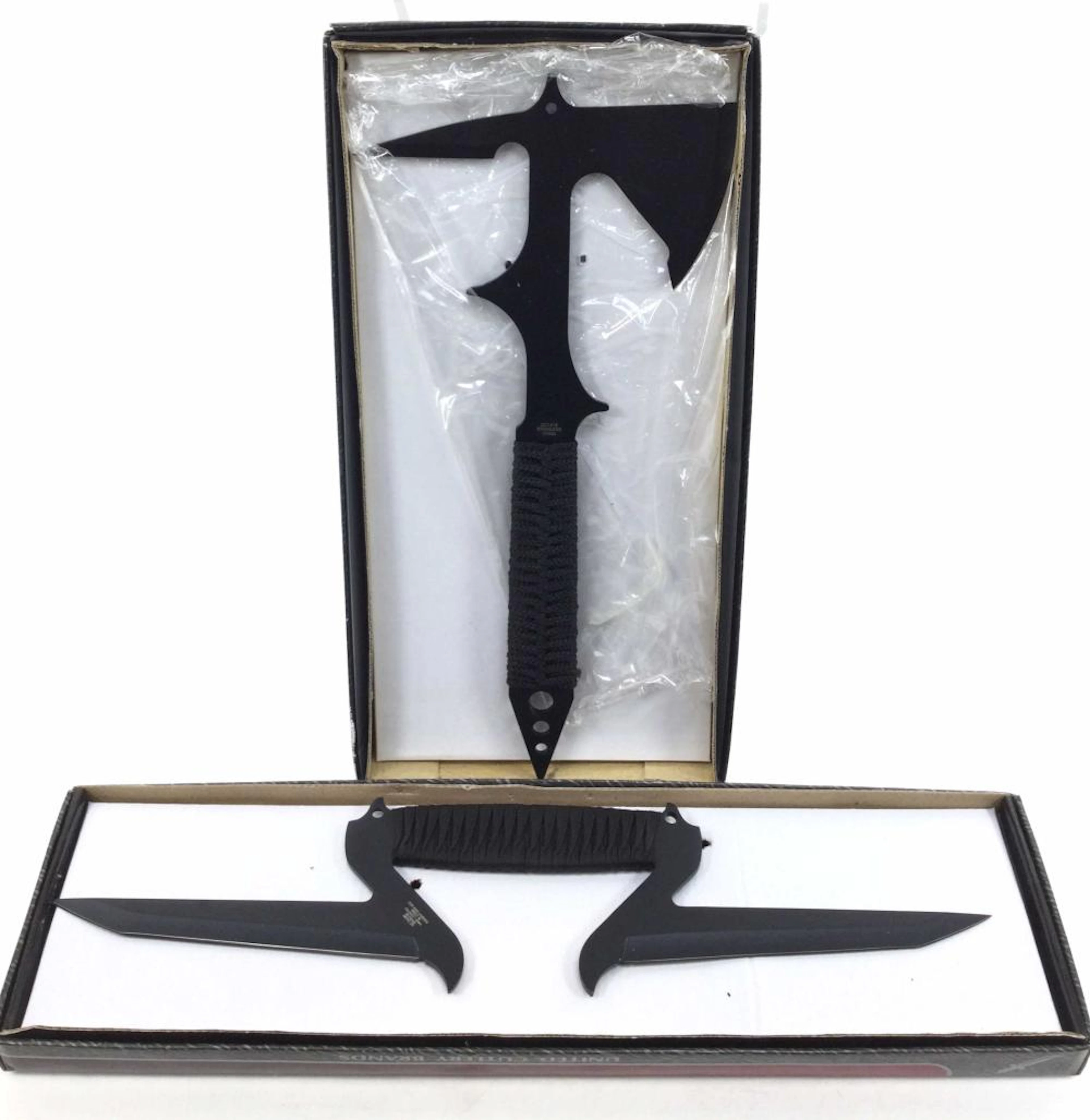(2) United Ronin Fantasy Tomahawk & Dual Blade Knife