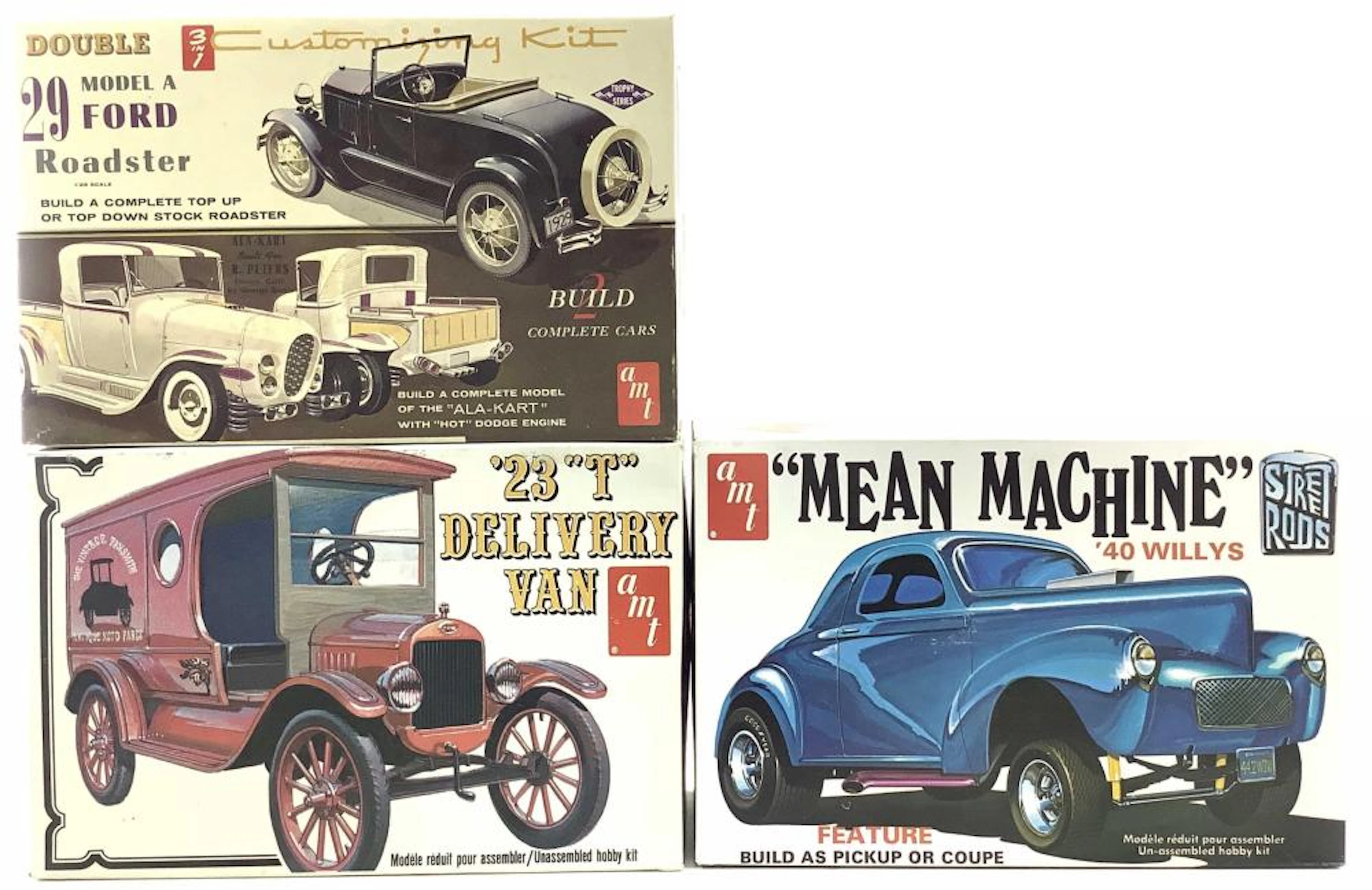 (3) Amt Model Kits, ?29 Model A Ford, Mean Machine