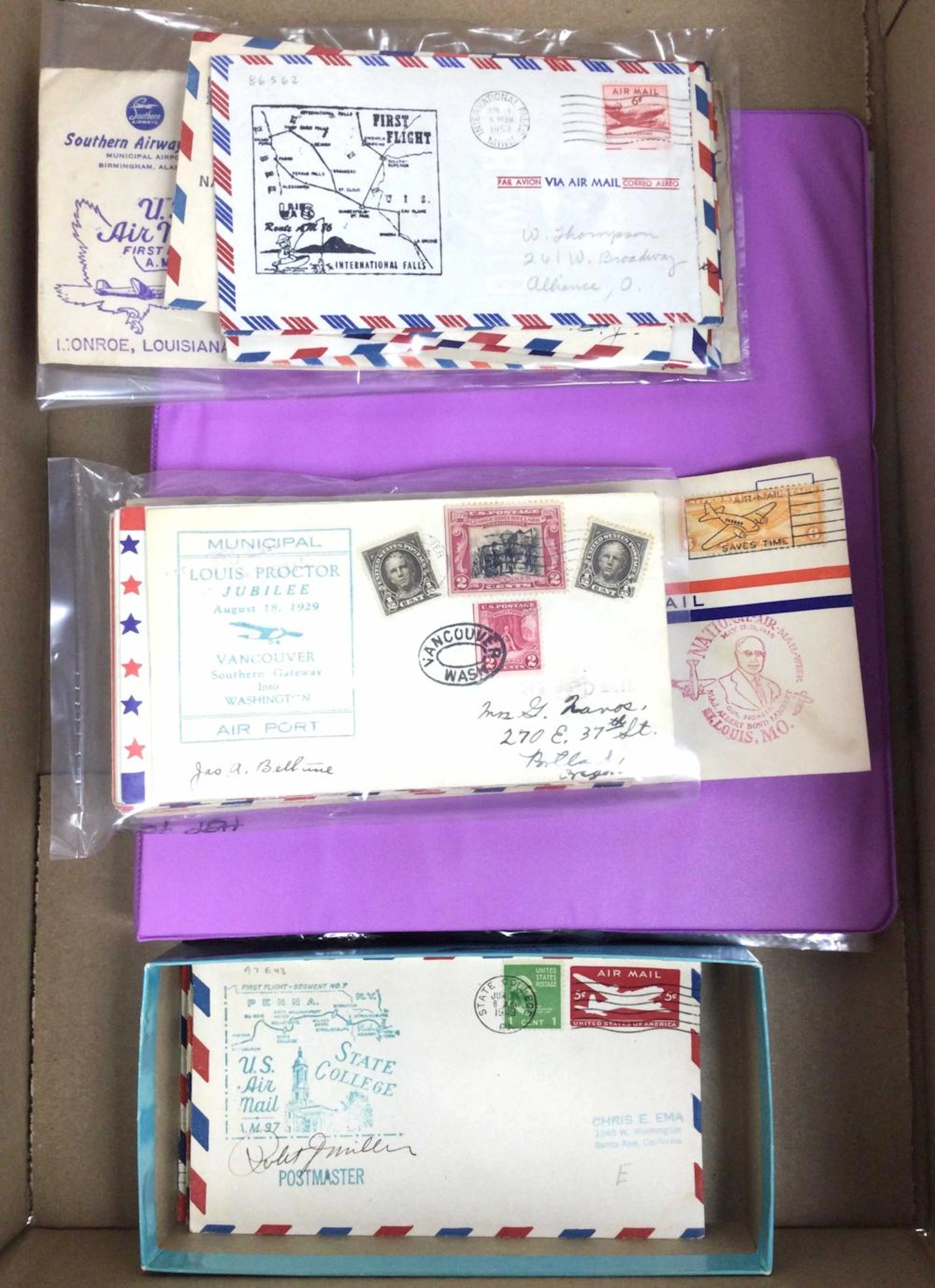 Assorted First Flight Airmail Covers
