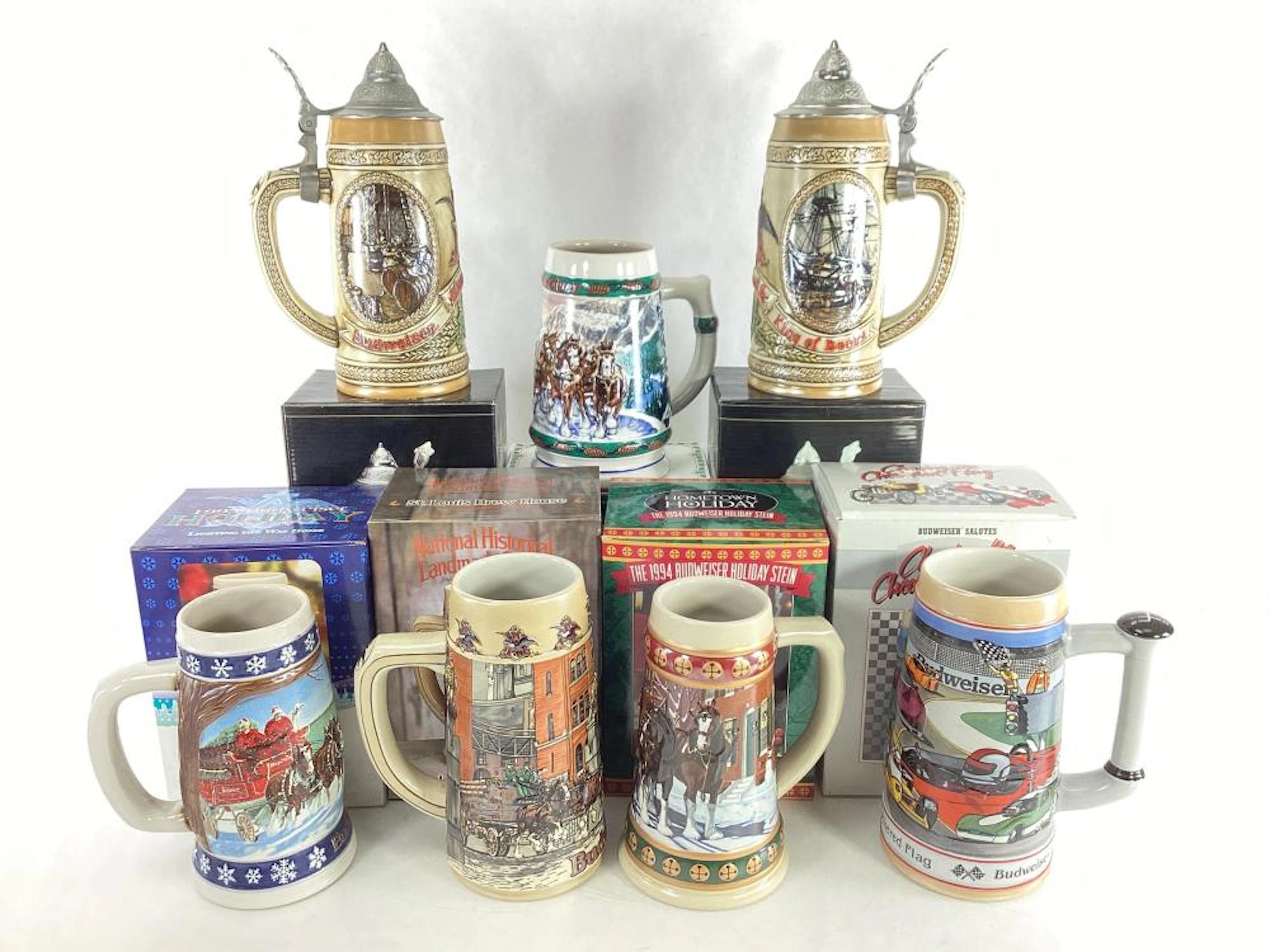 (7) Vintage Budweiser Drinking Steins