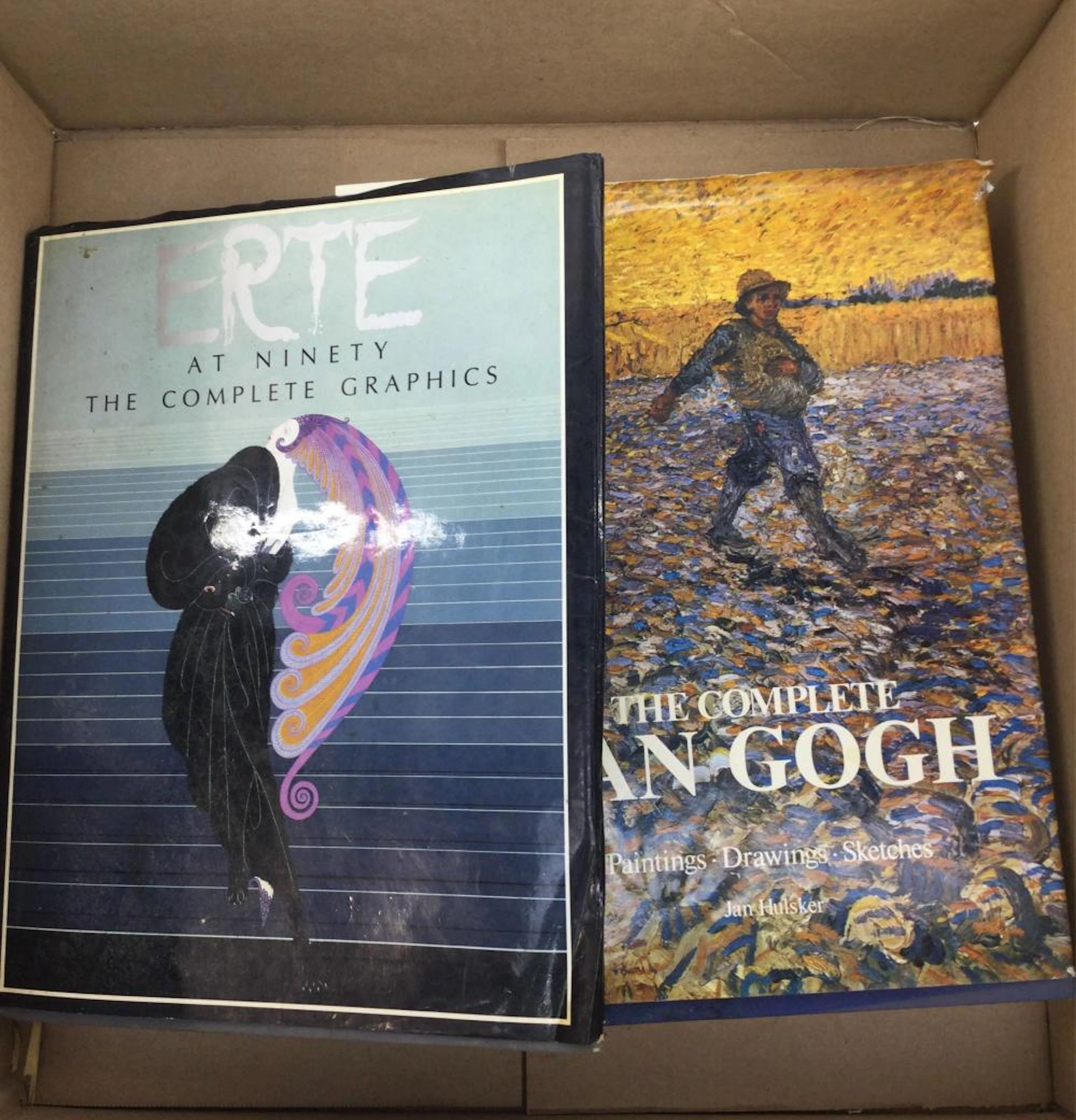 (2) Art Coffee Table Books, Erté, Van Gogh