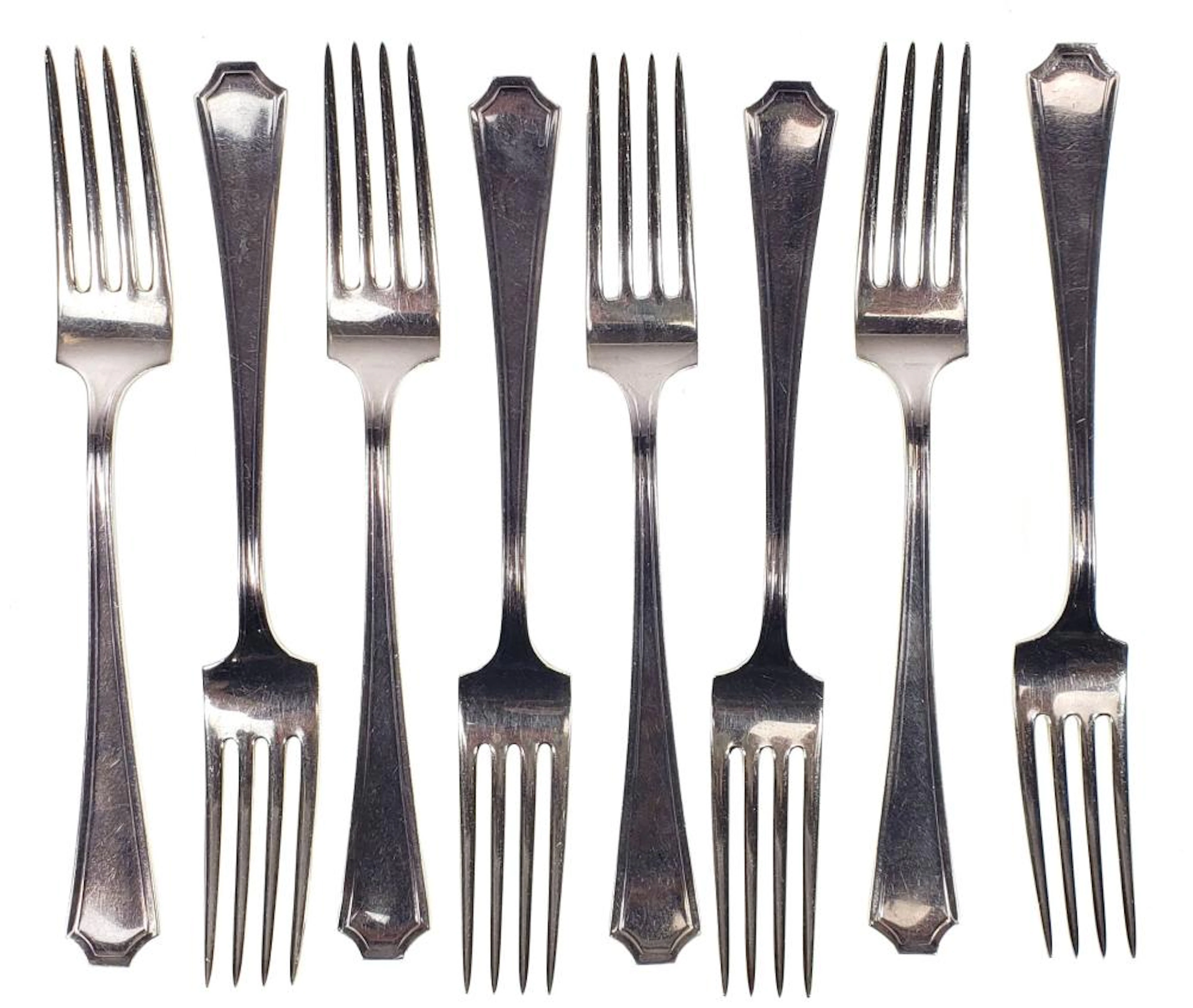 (8) Gorham Fairfax Sterling Silver Dinner Forks