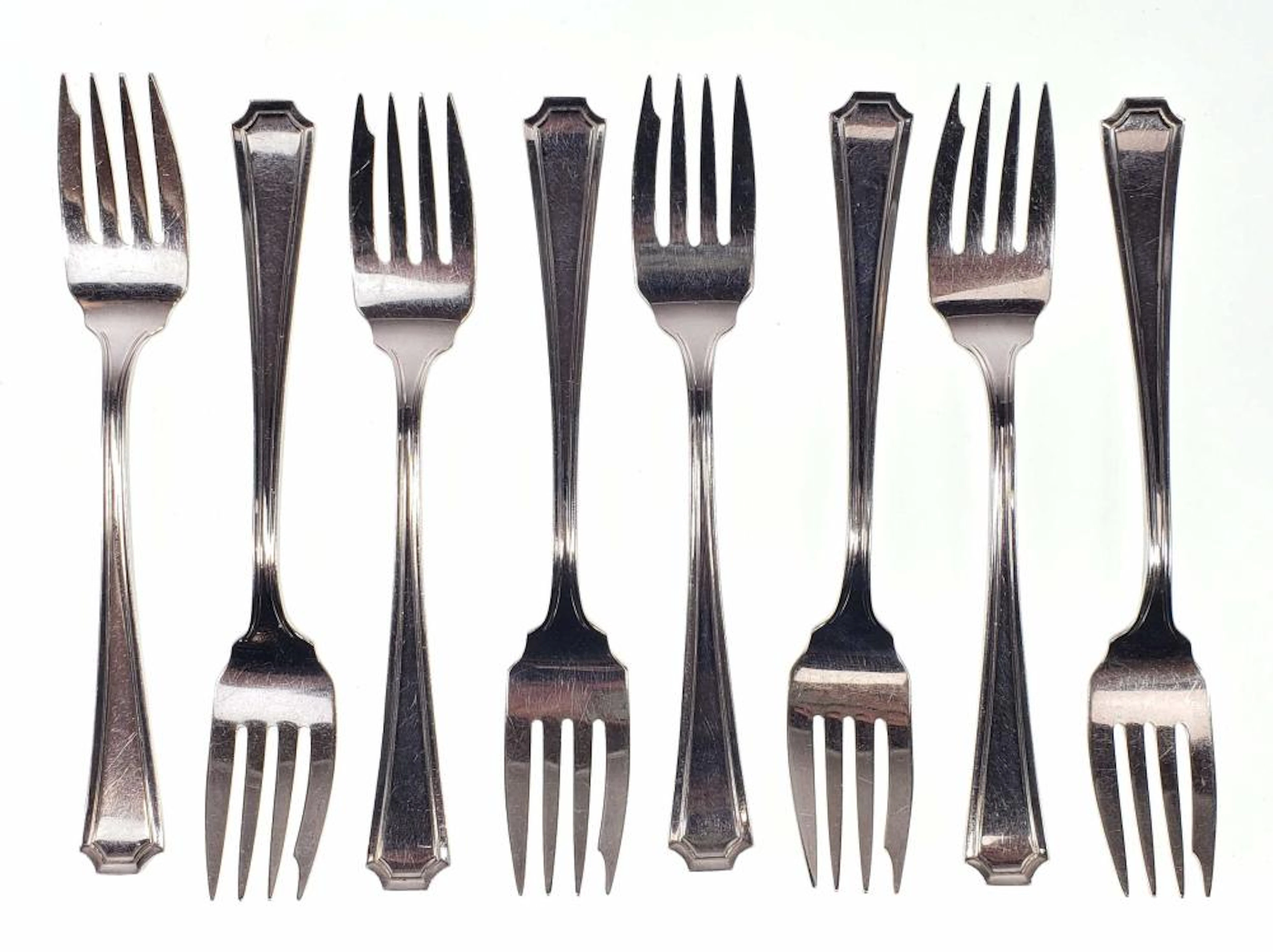 (8) Gorham Fairfax Sterling Silver Fish Forks