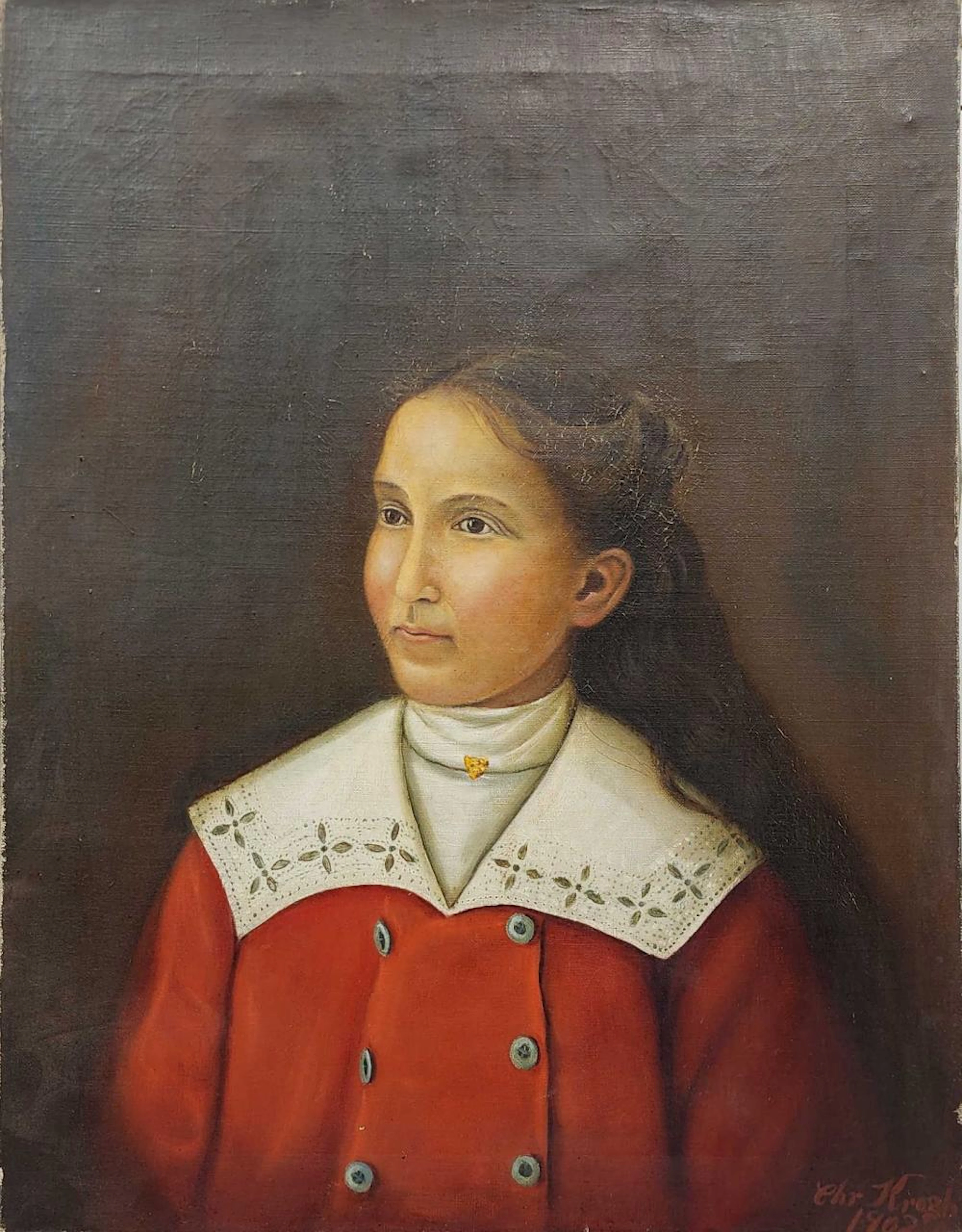 Charlotte Christiane Von Krogh (1827-1913) Oil on Canvas