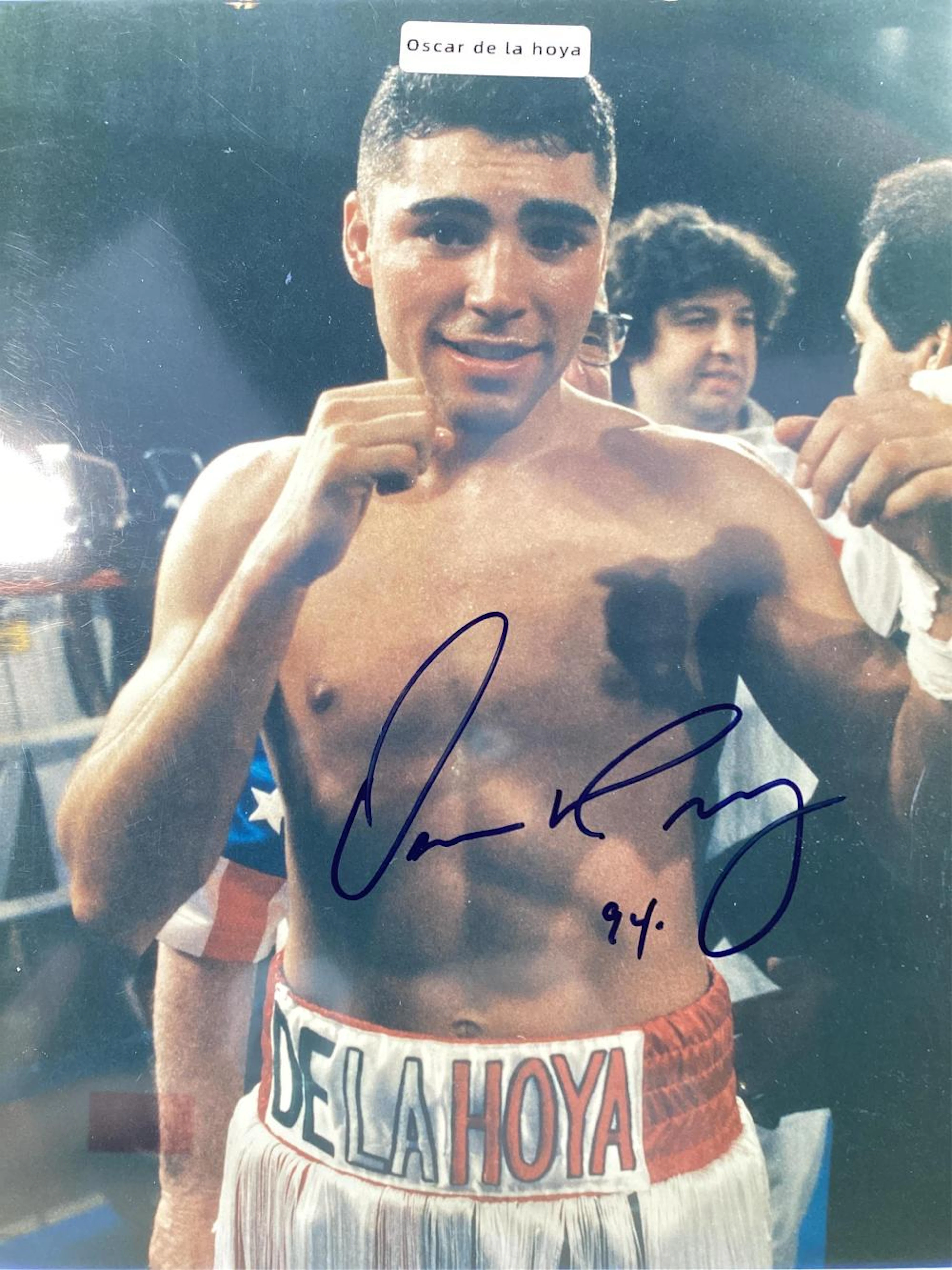 Oscar De La Hoya Autographed Photograph In Sleeve