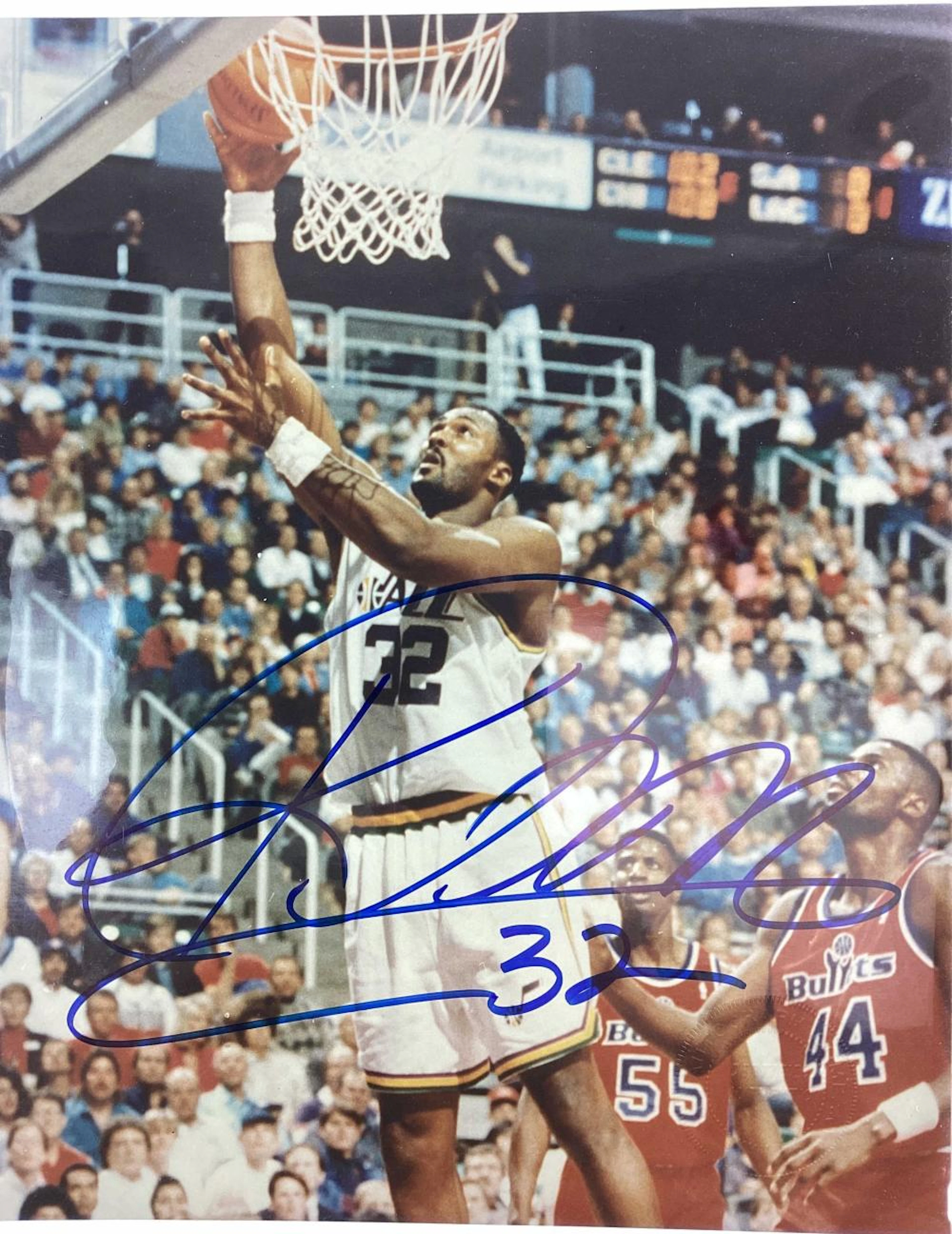Karl Malone Autographed Photograph In Sleeve
