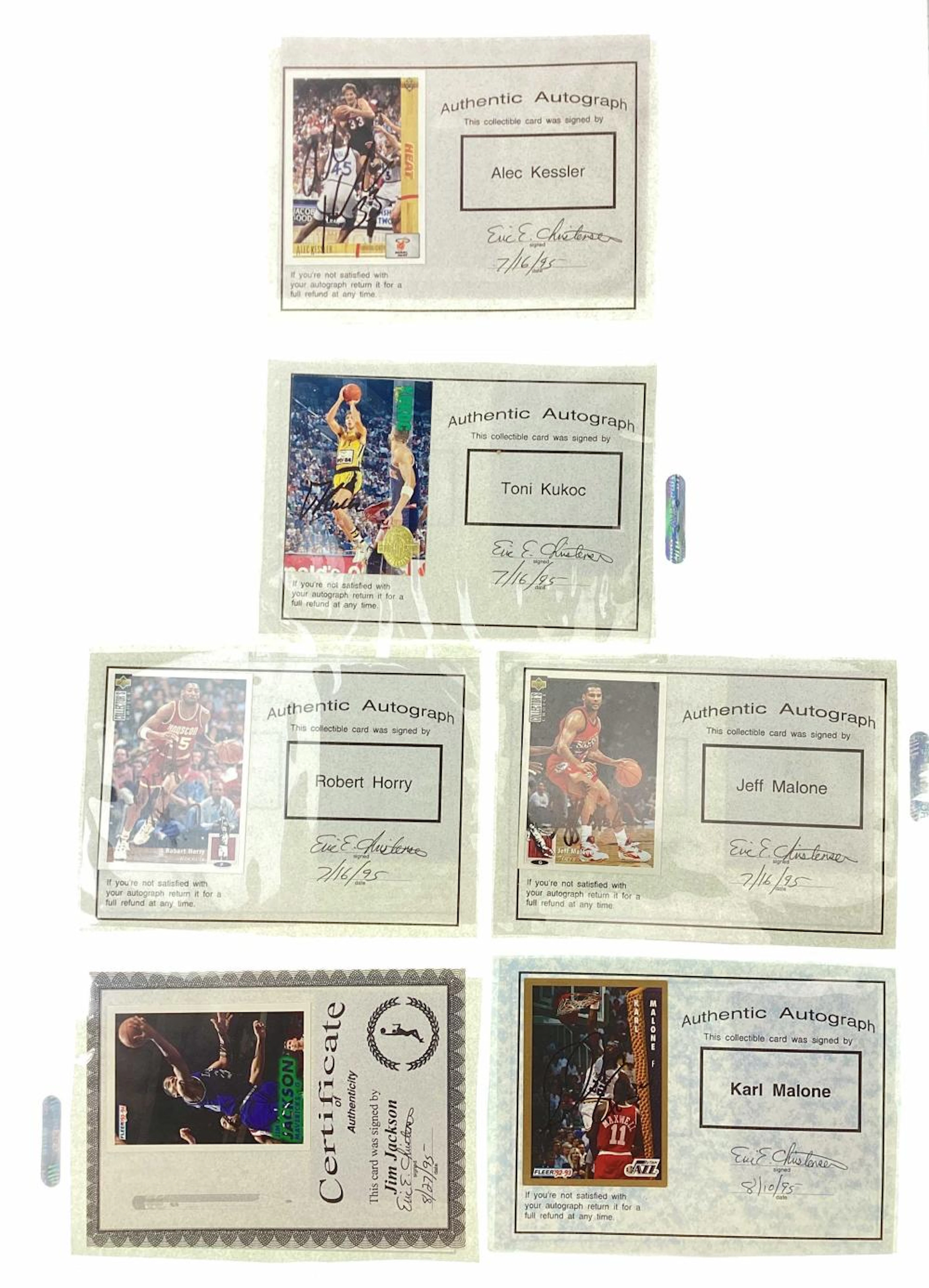 (12) NBA Autographed Trading Cards