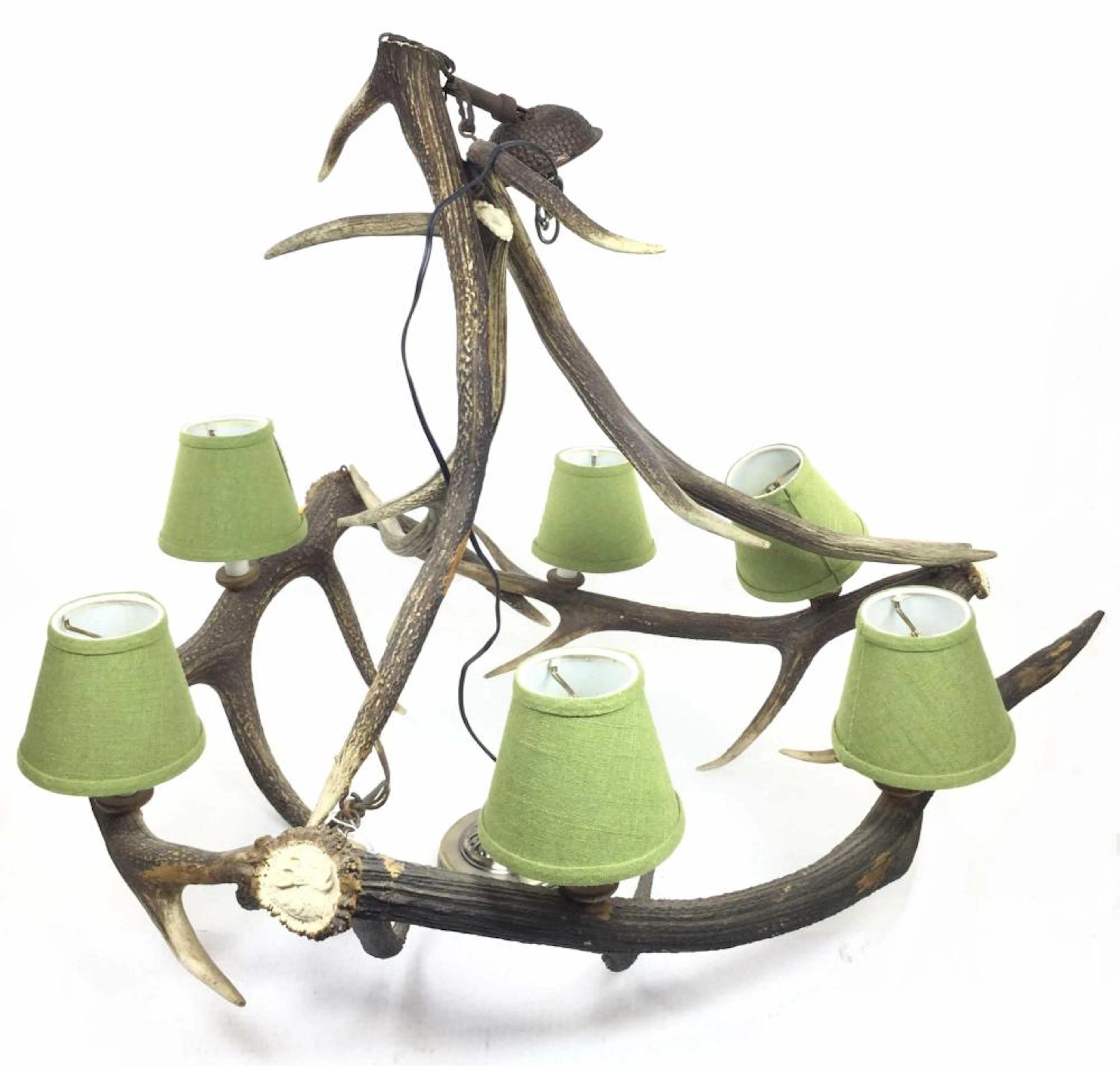 Rustic Lodge Antler 6-Light Pendant Chandelier