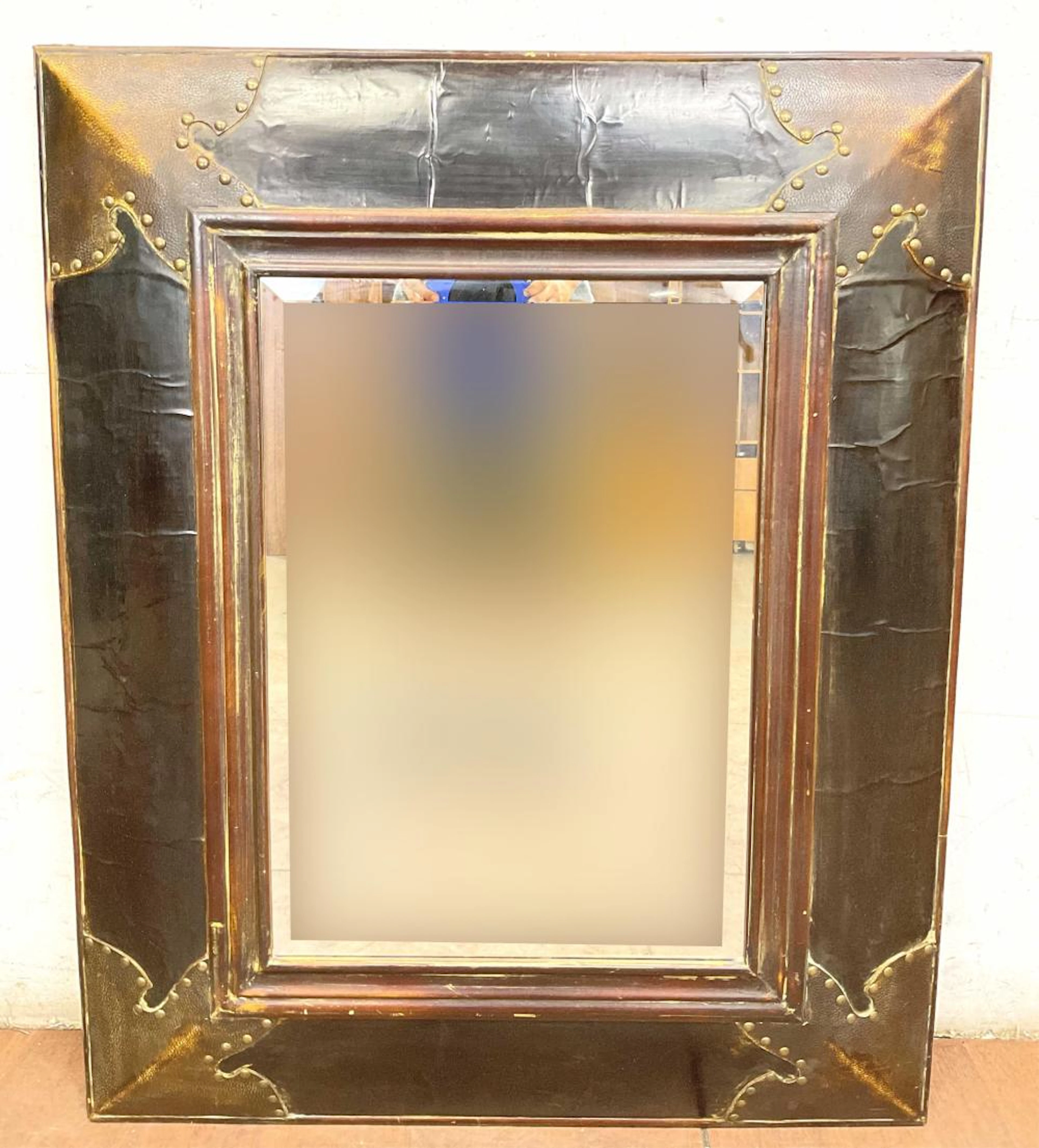 Transitional Style Beveled Wall Mirror