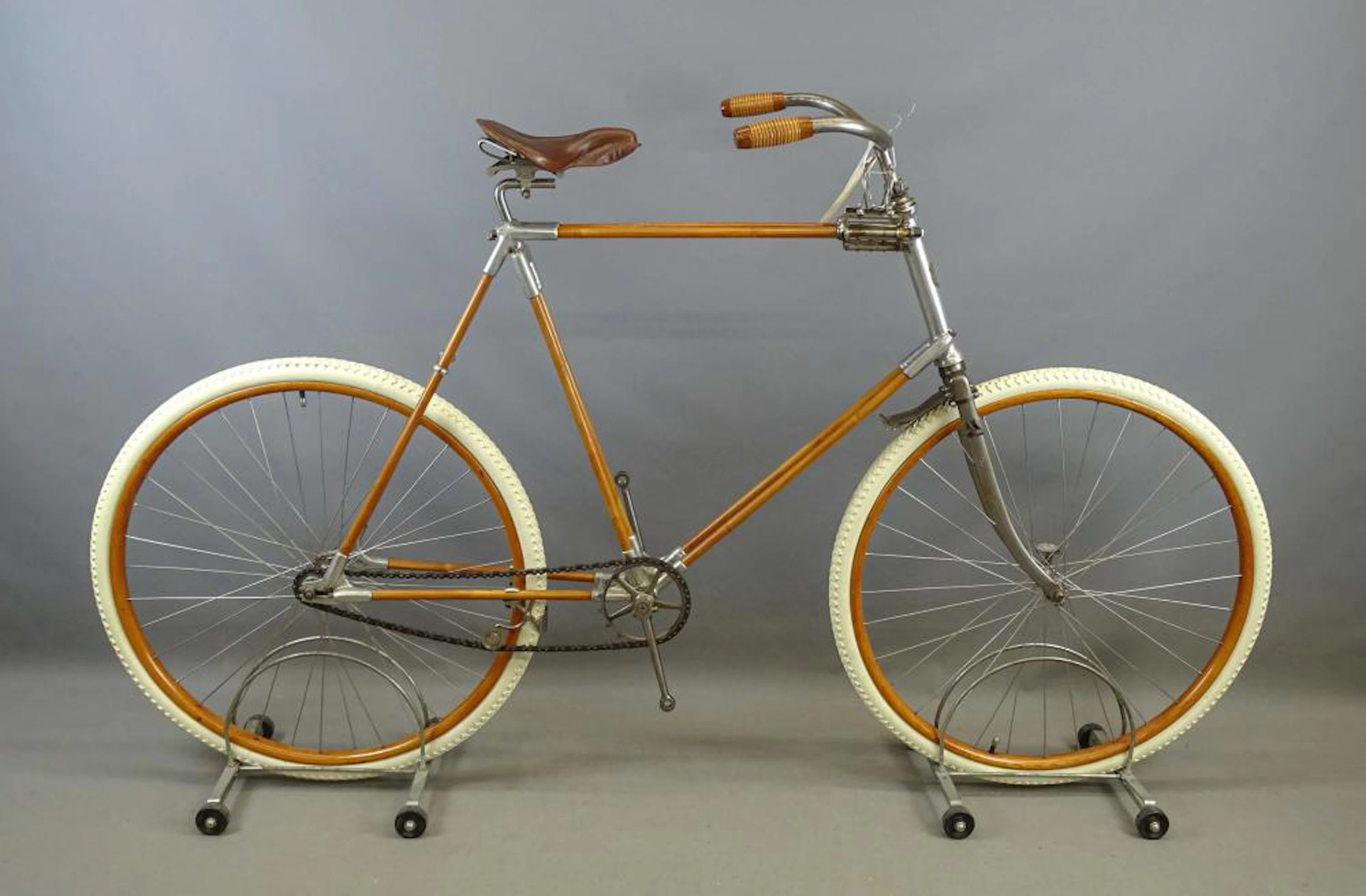 Rare Bamboo Pneumatic Safety Bicycle