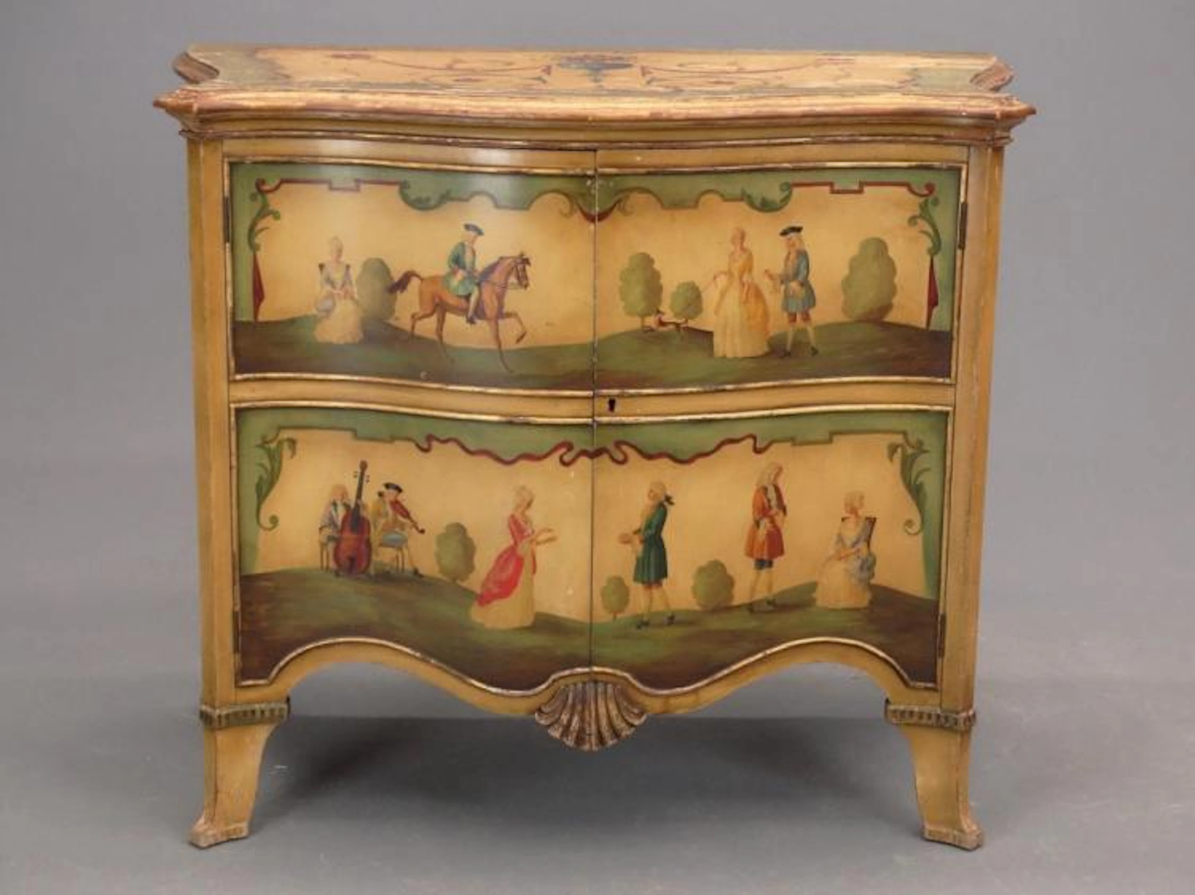 Venetian Style Painted Cabinet