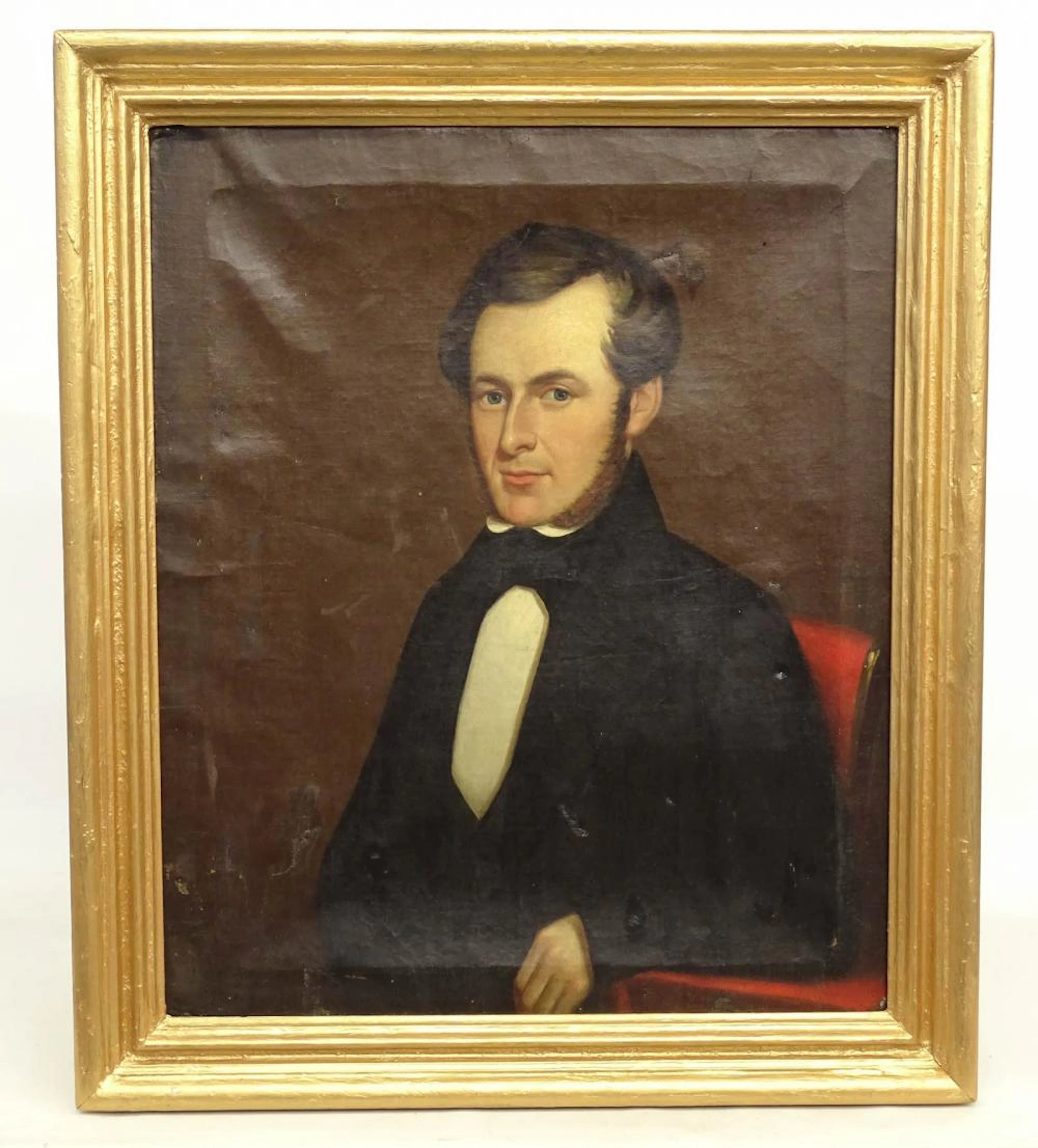 American School, 19th c. Portrait of a Gentlema