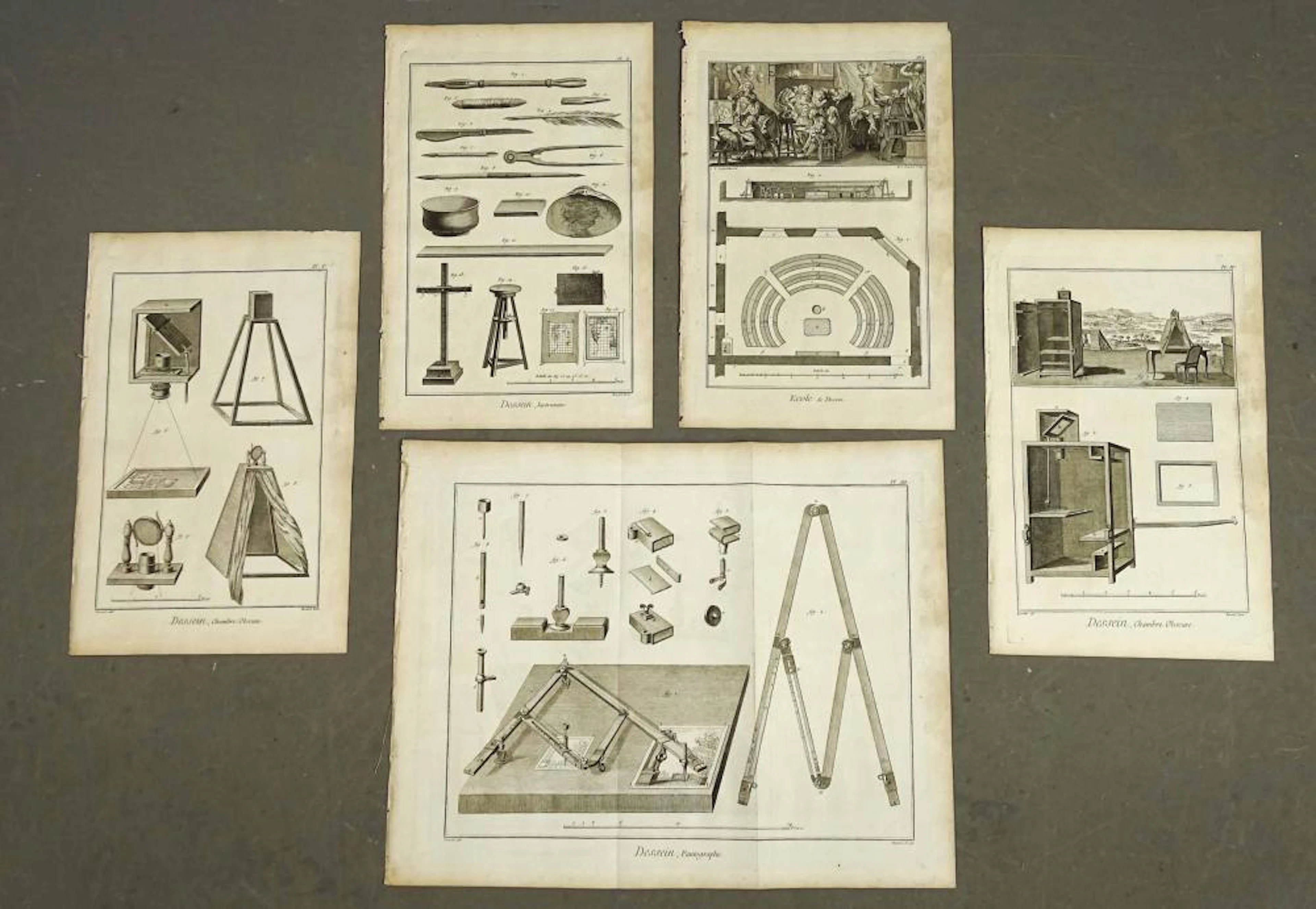 Diderot Antique Prints of Artist's Instruments (5)