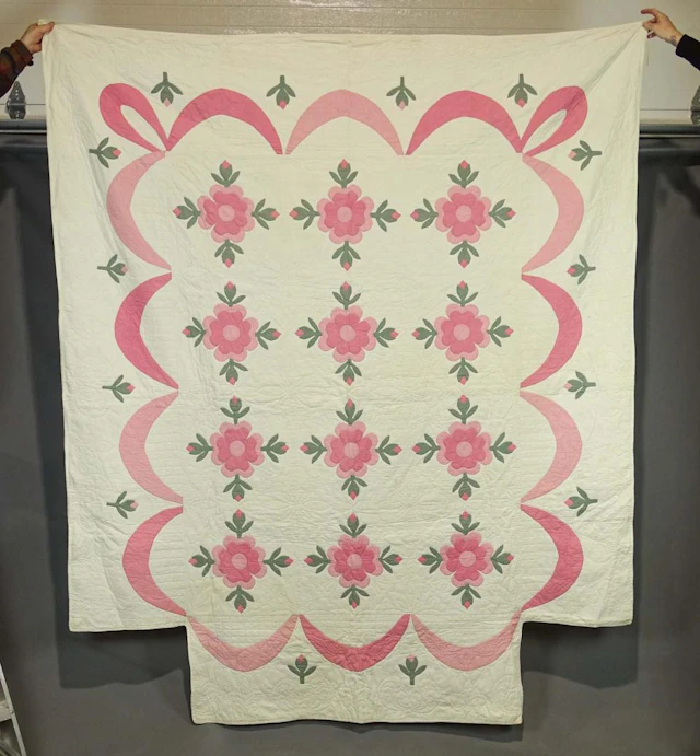C. 1930's Floral Applique Quilt