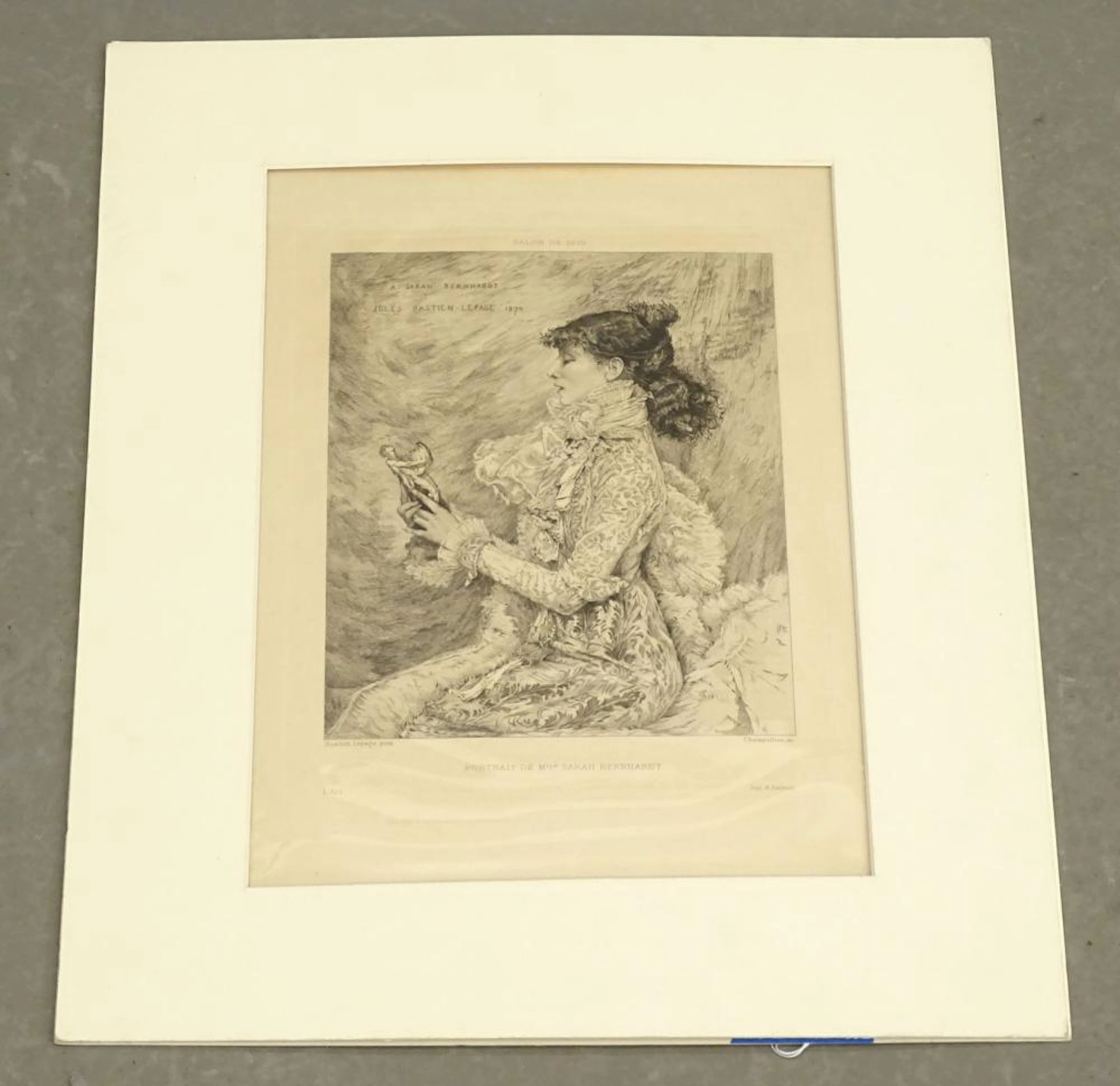 Sarah Bernhardt Actress Antique Print