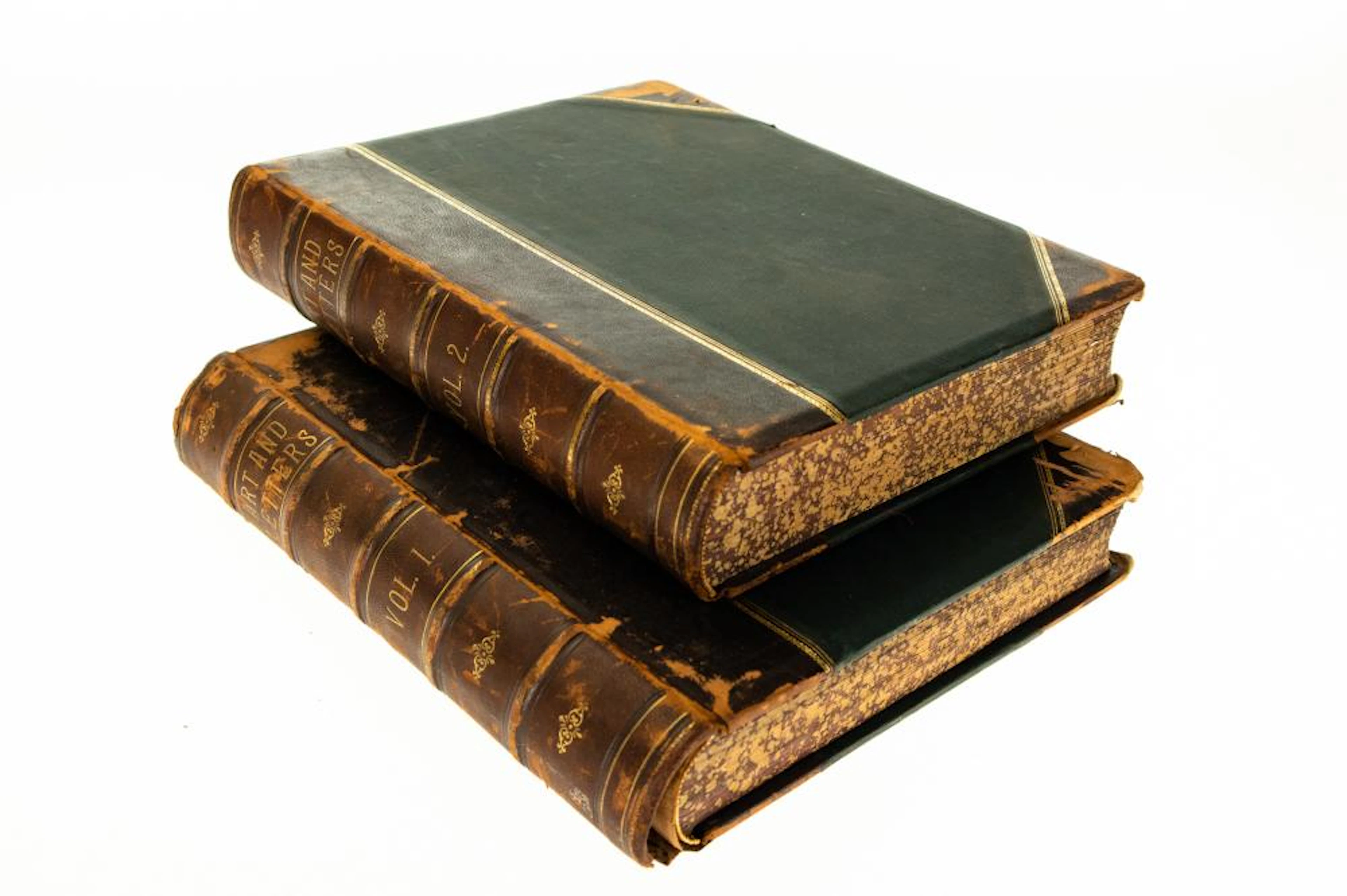 2V Boussod Valadon ART AND LETTERS 1888 Antique Literary...