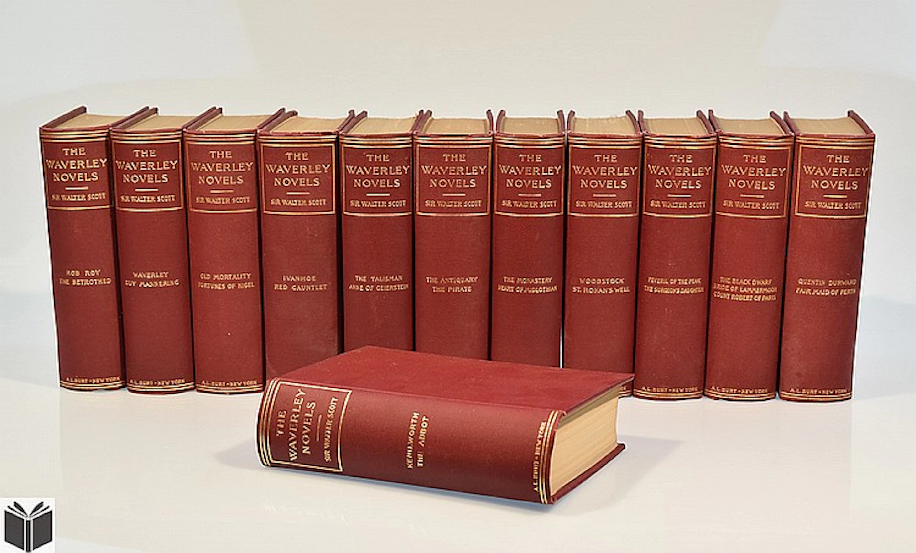 12V Sir Walter Scott ANTIQUE UNIFORMLY BOUND WAVERLEY...