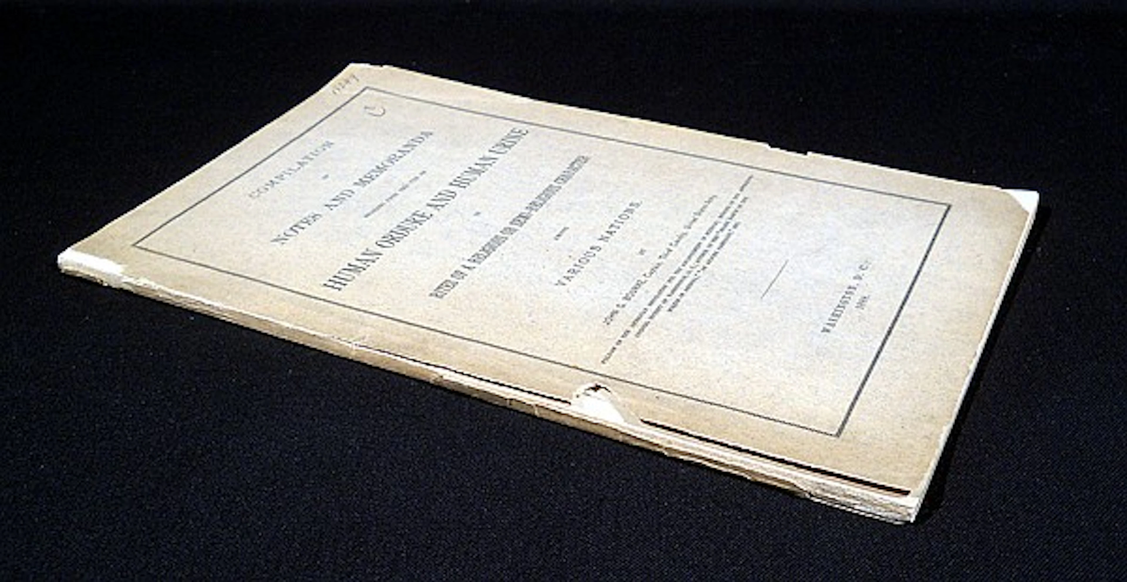 John G Bourke COMPILATION OF NOTES & MEMORANDA BEARING...