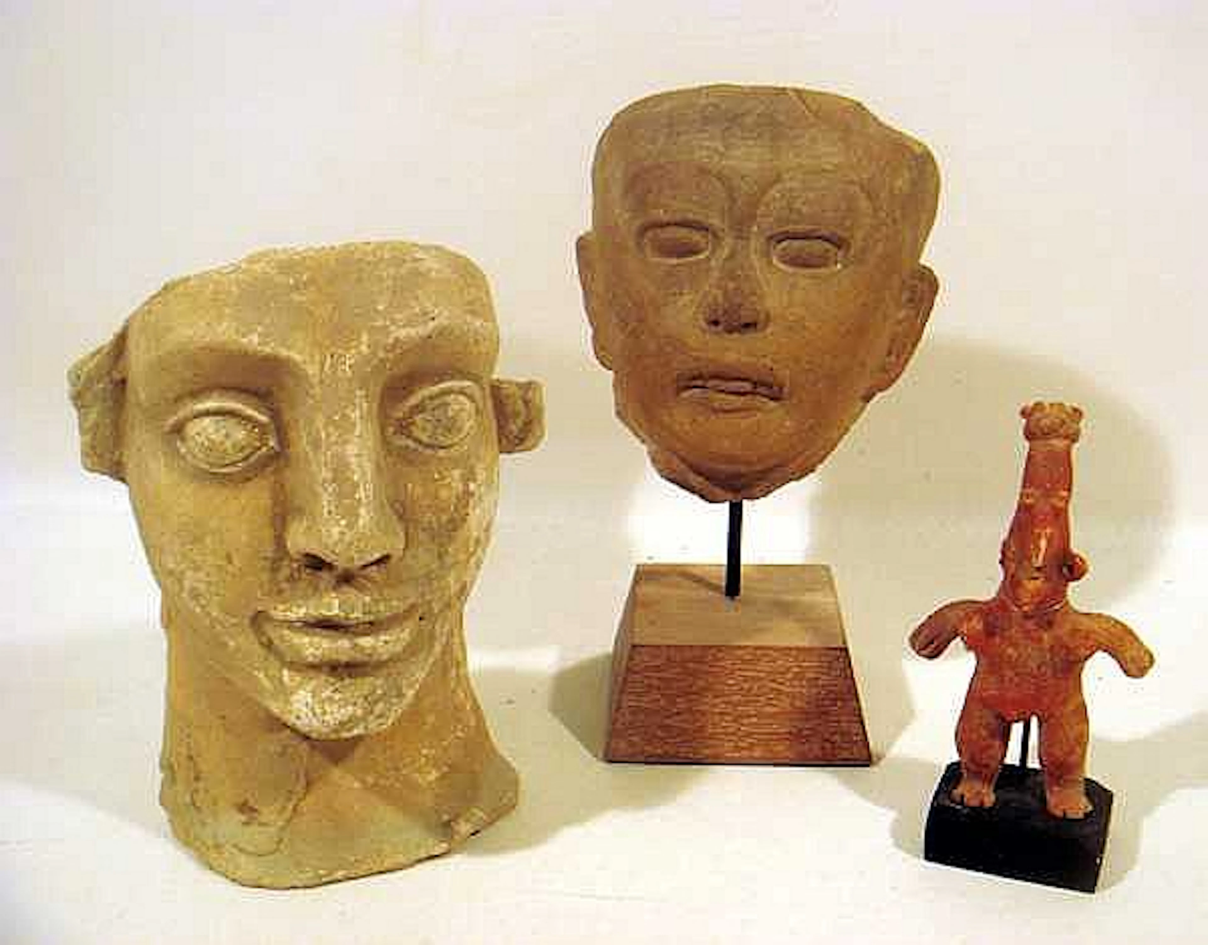 3Pcs. Vintage TRIBAL CERAMIC PIECES South American...