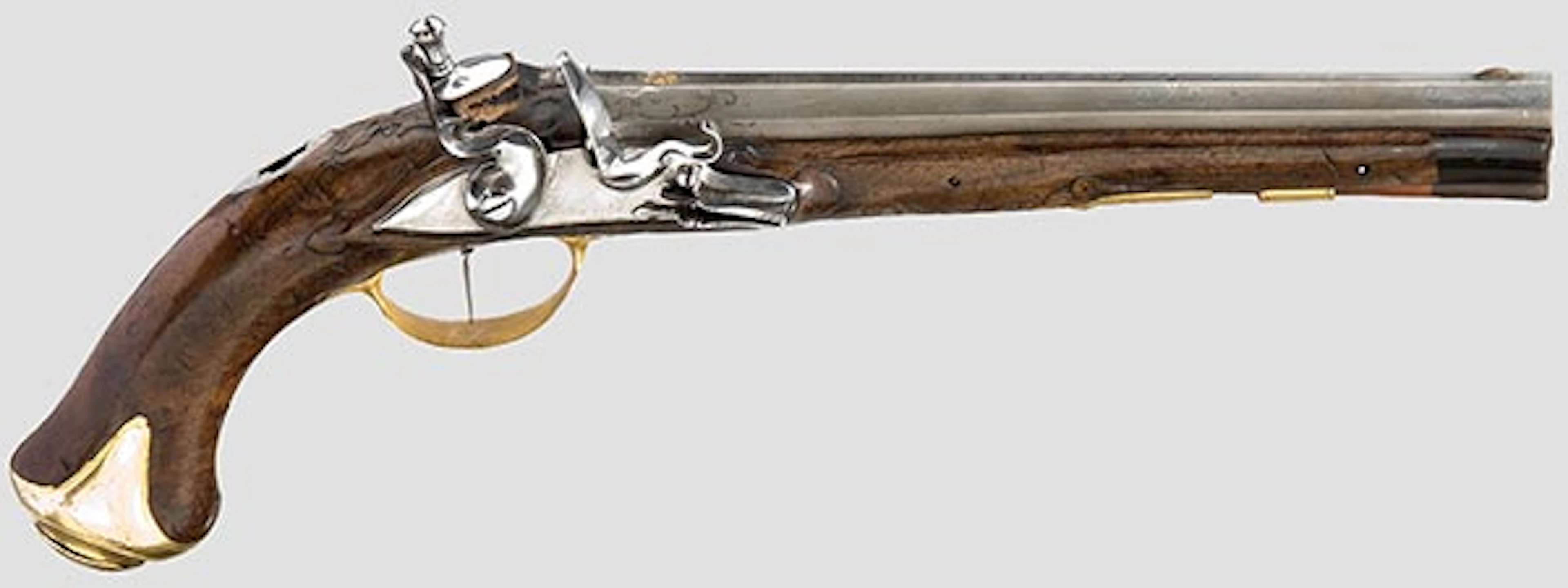 A flintlock pistol