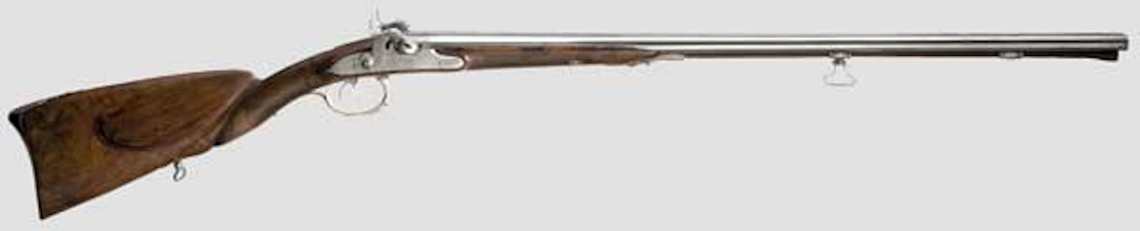 A fine French double-barrelled percussion shotgun