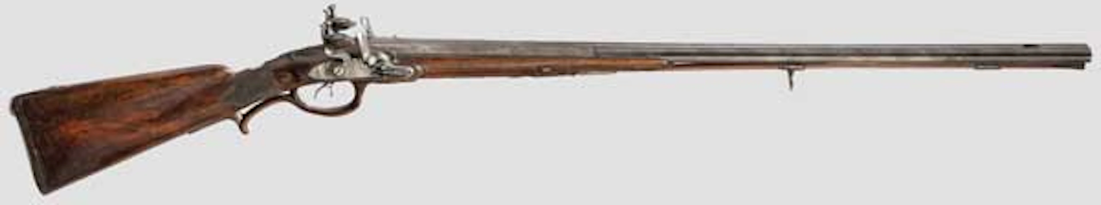 A fine German double-barrelled flintlock shotgun