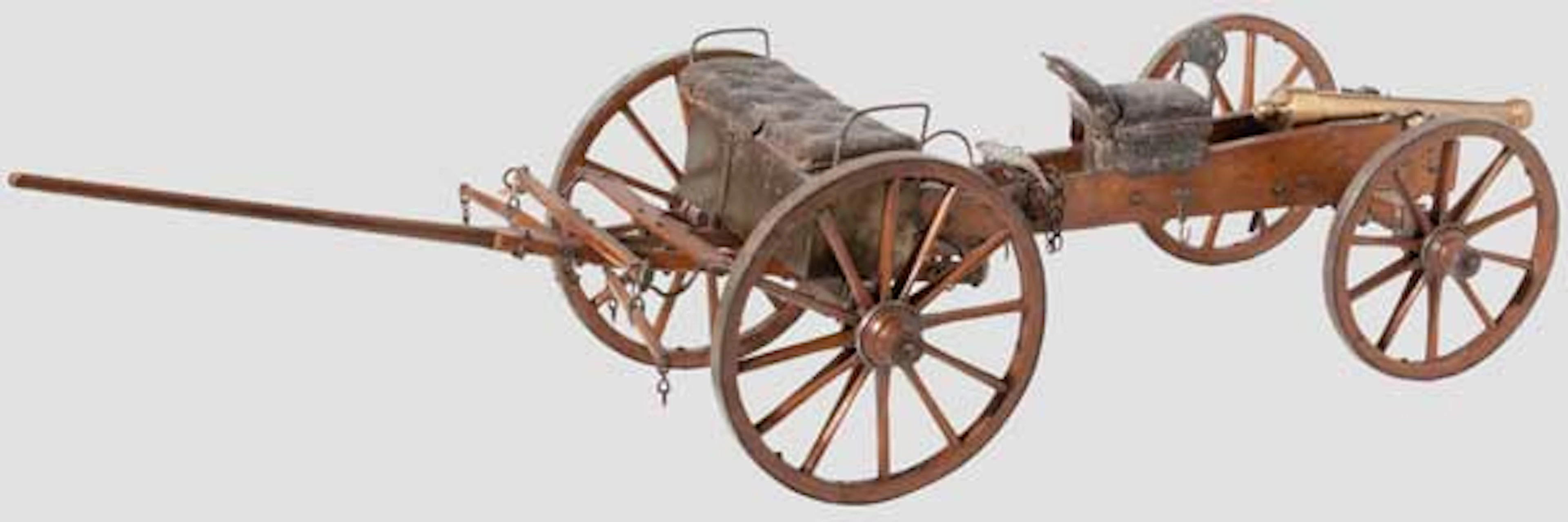 Miniatur-Kanone mit Protzwagen