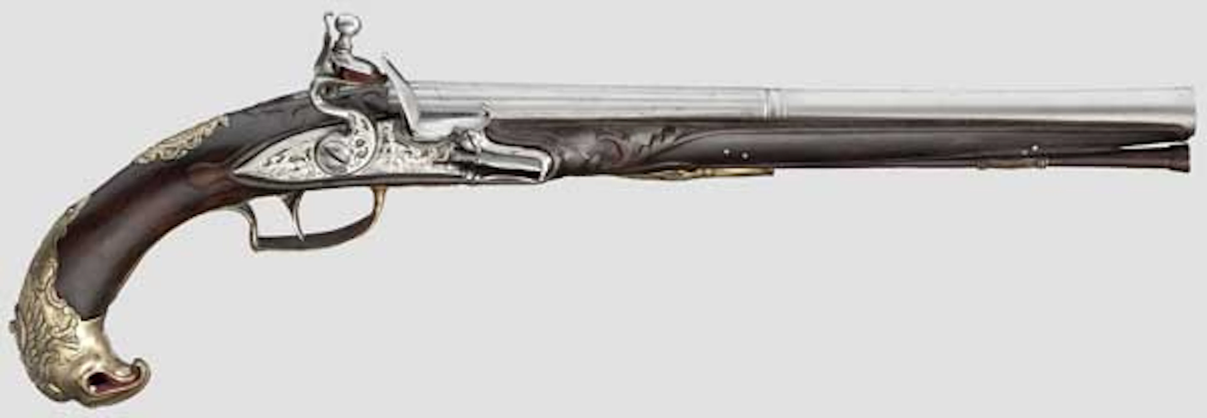 A flintlock pistol