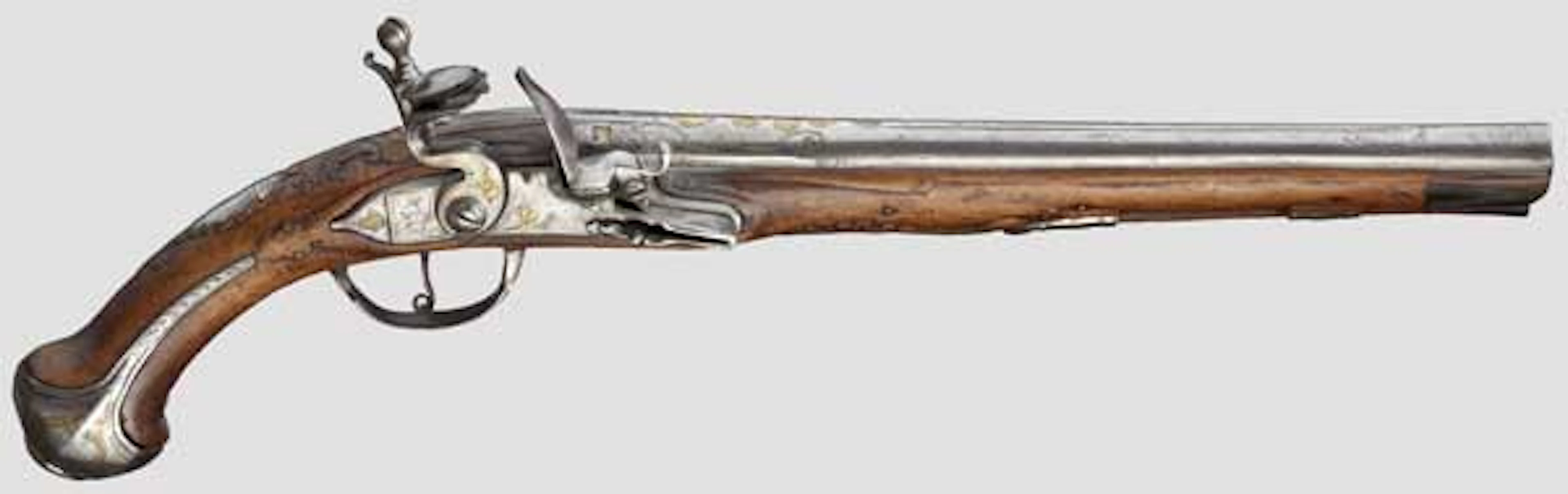 A flintlock pistol